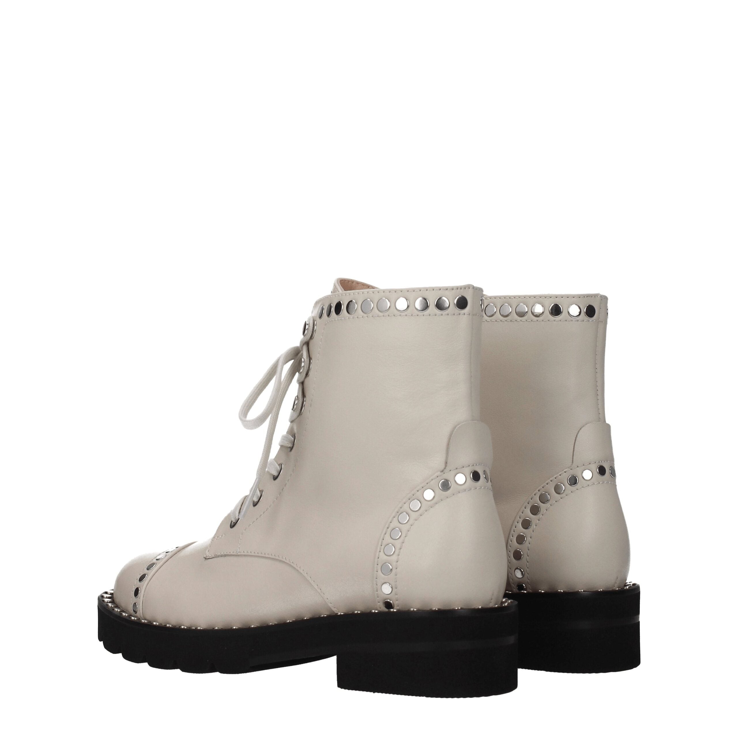 Stuart Weitzman Beige Lederstiefelette