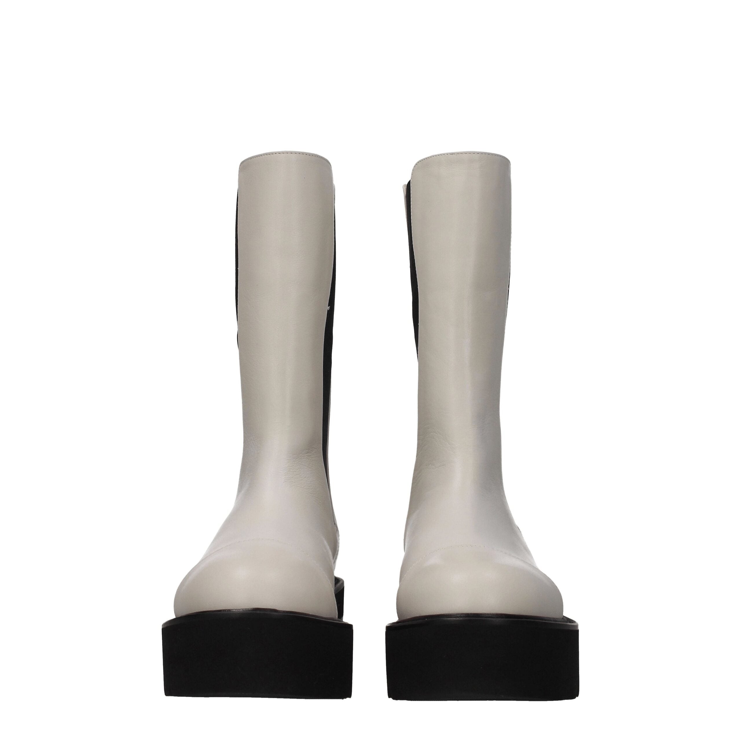 Stuart Weitzman Beige Lederstiefelette