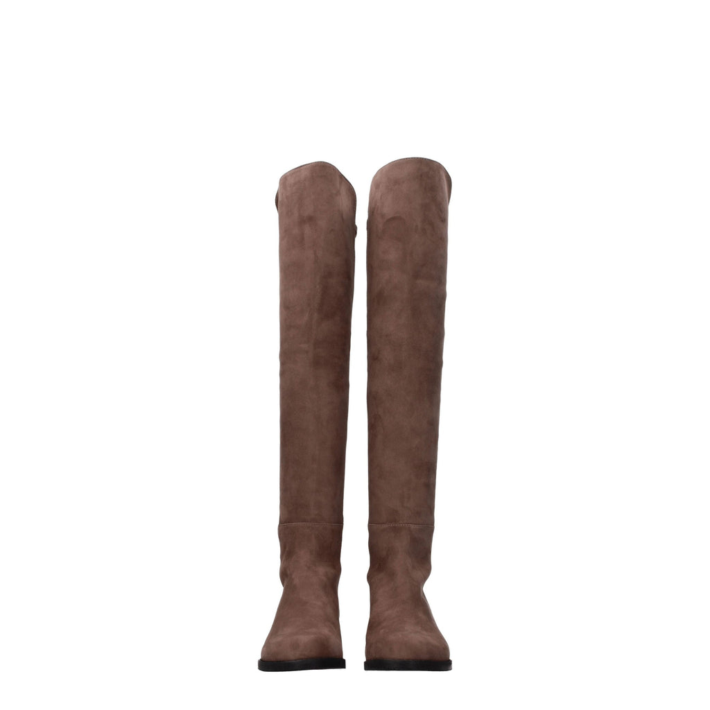 Stuart Weitzman – Brauner Lederstiefel