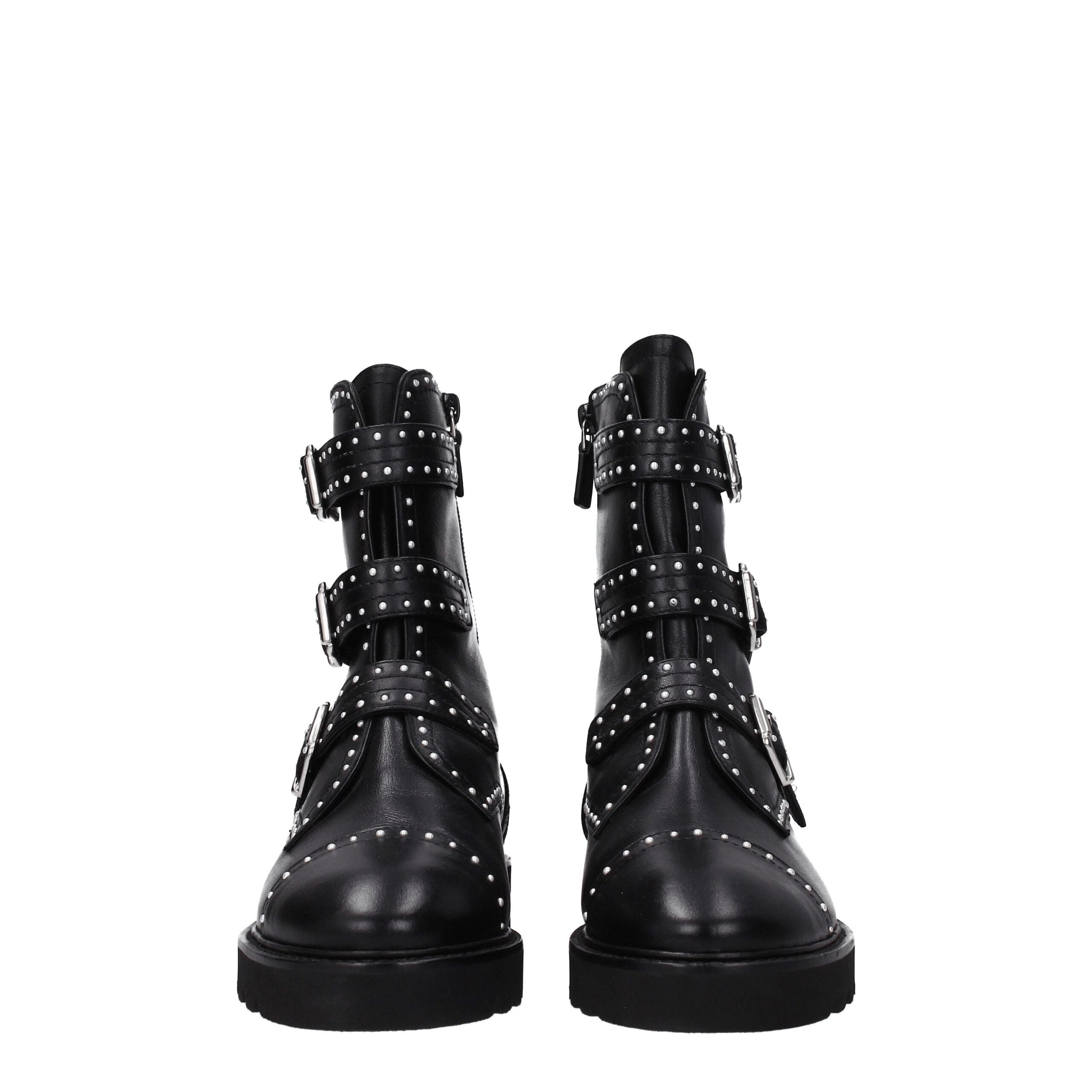 Stuart Weitzman – Schwarze Lederstiefelette
