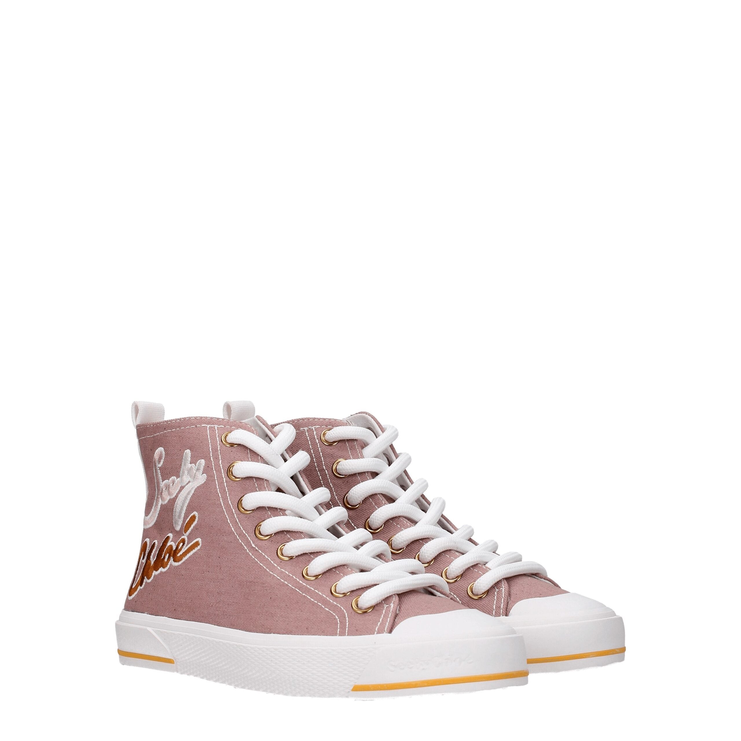See By Chloé – Rosa Stoff-Sneakers