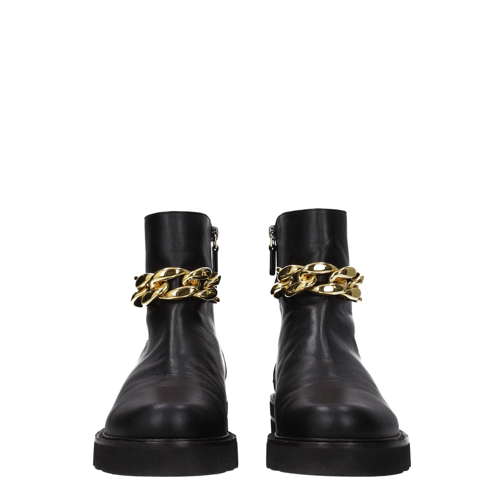 Stuart Weitzman – Schwarze Lederstiefelette
