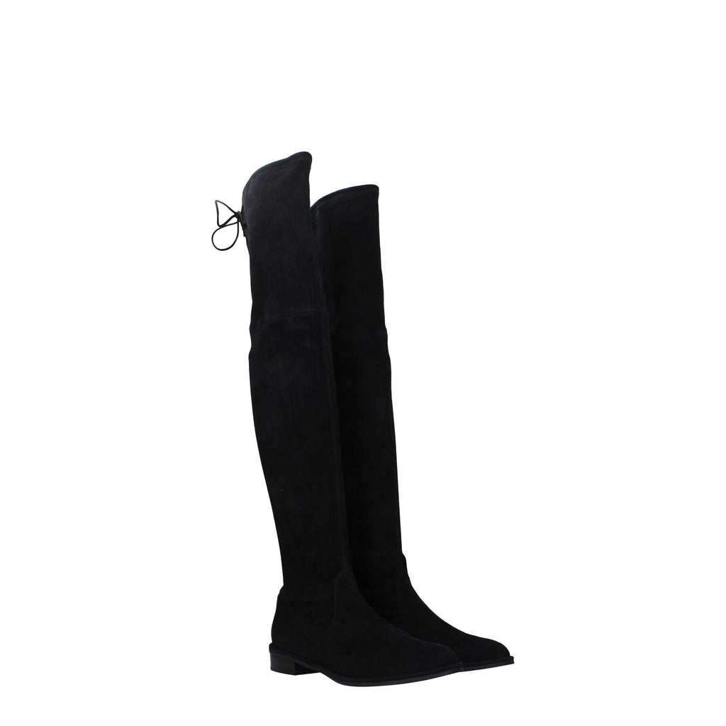Stuart Weitzman – Schwarzer Lederstiefel