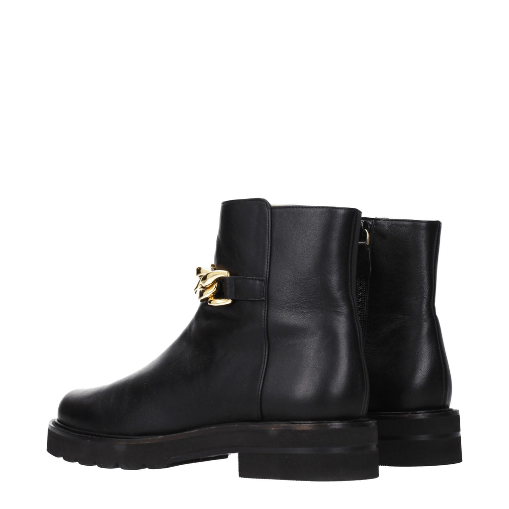 Stuart Weitzman – Schwarze Lederstiefelette