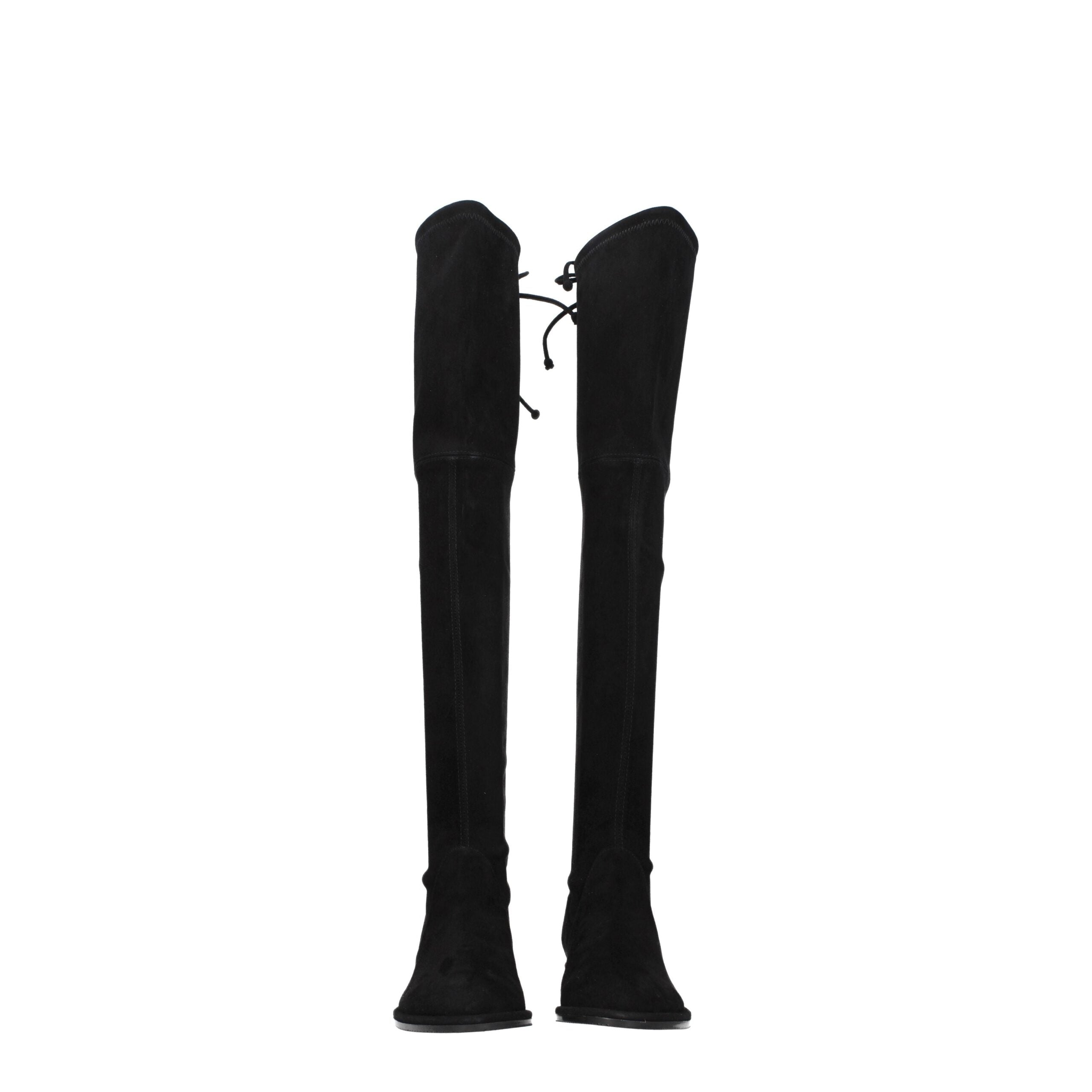 Stuart Weitzman – Schwarzer Lederstiefel