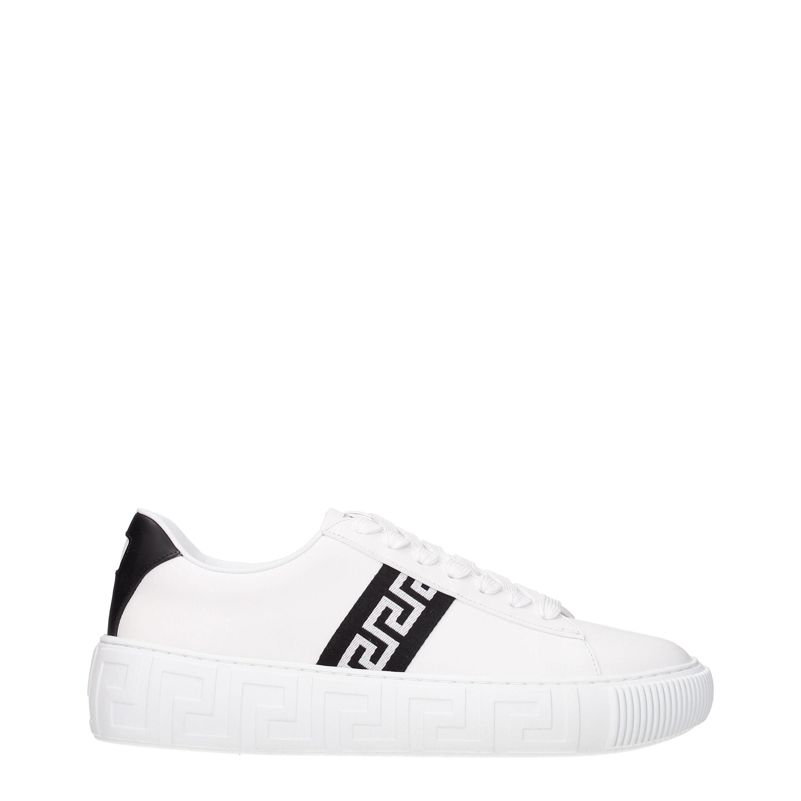 Weiße Ledersneaker von Versace