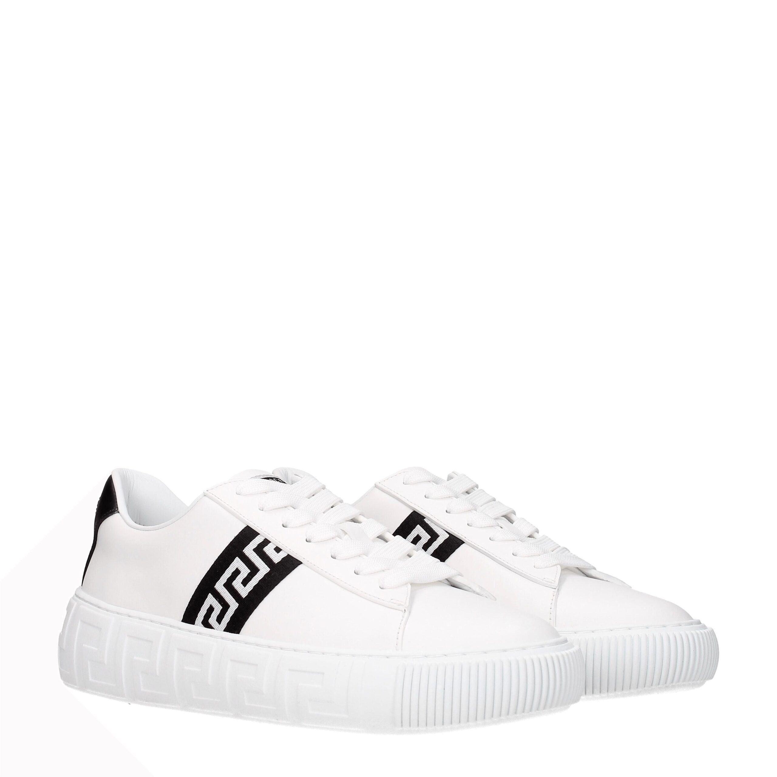 Weiße Ledersneaker von Versace