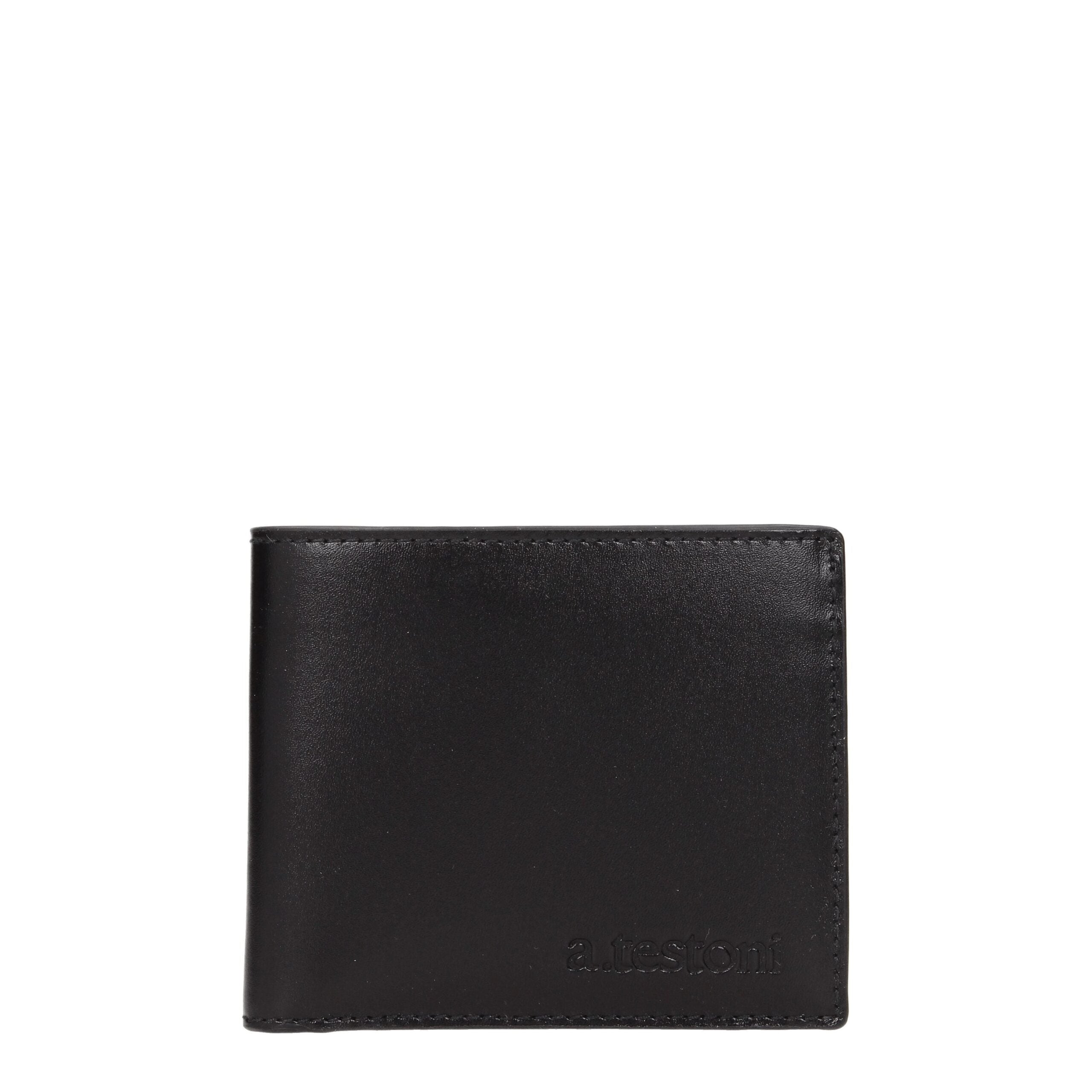 Testoni Schwarze Lederbrieftasche