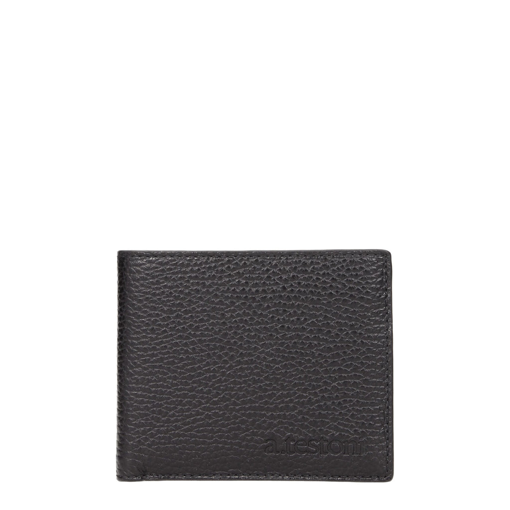 Testoni Schwarze Lederbrieftasche
