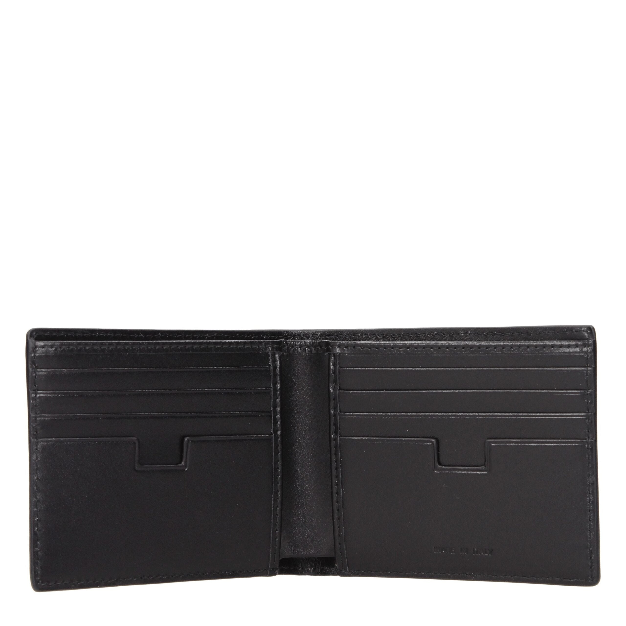 Testoni Schwarze Lederbrieftasche