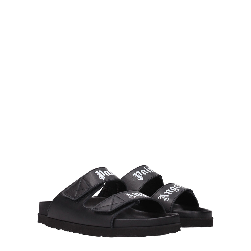 Palm Angels – Schwarze Lederslipper