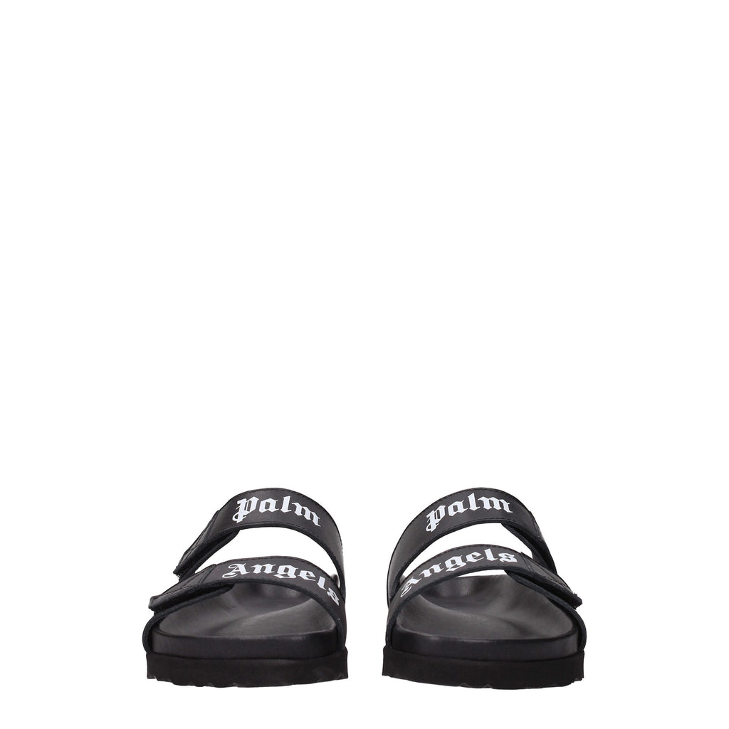 Palm Angels – Schwarze Lederslipper