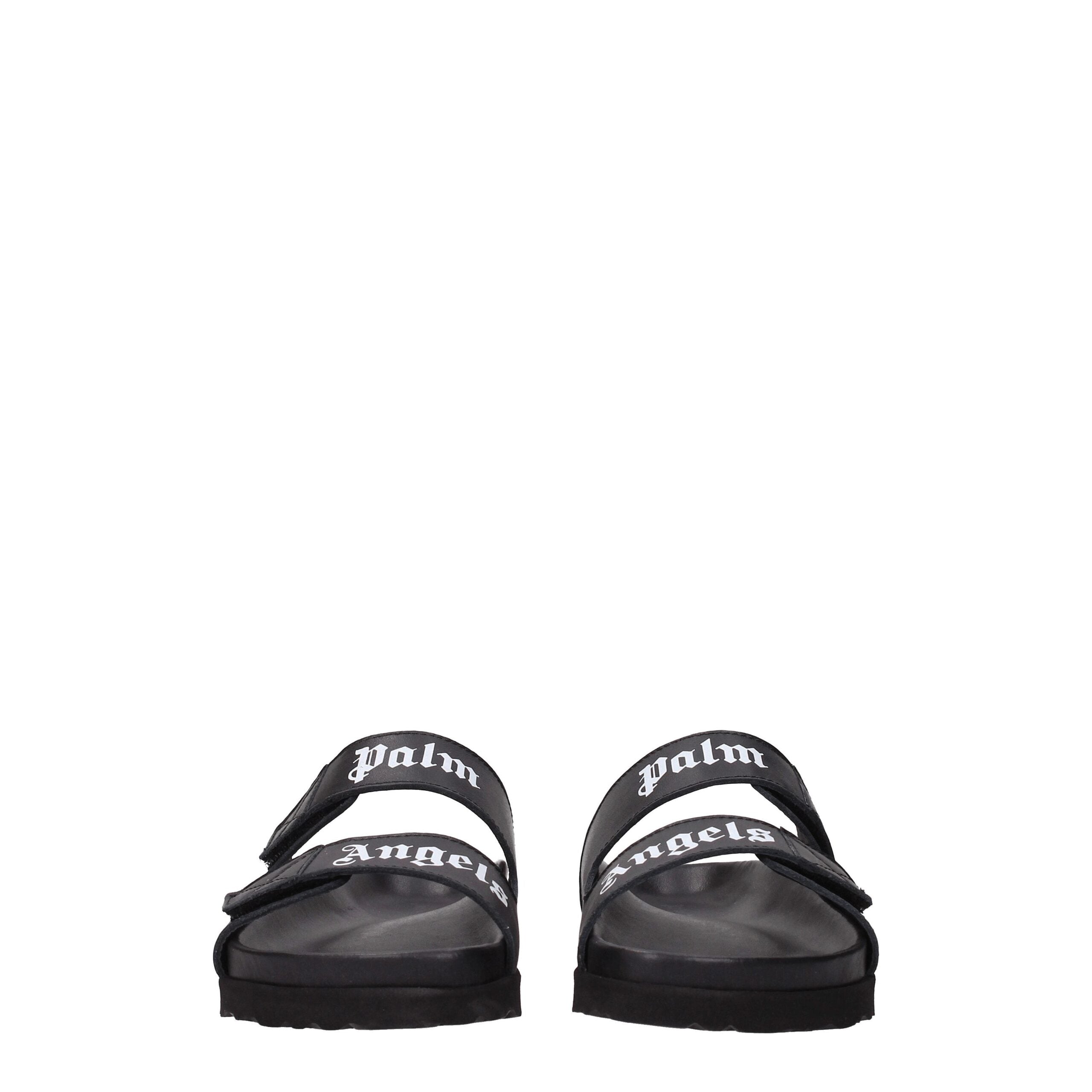 Palm Angels – Schwarze Lederslipper