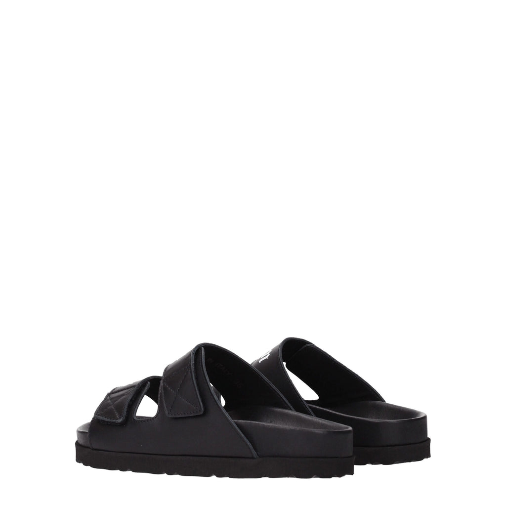 Palm Angels – Schwarze Lederslipper