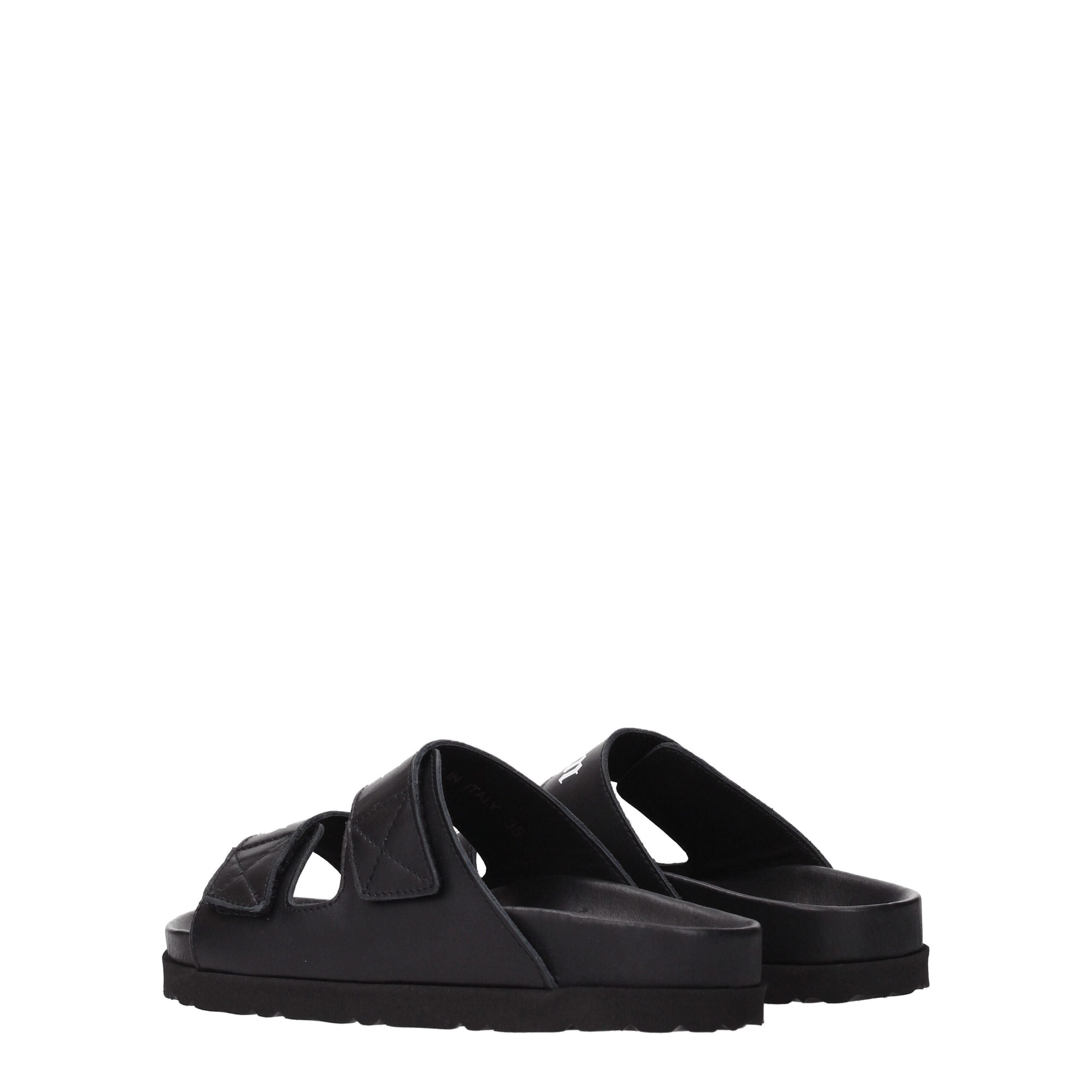 Palm Angels – Schwarze Lederslipper