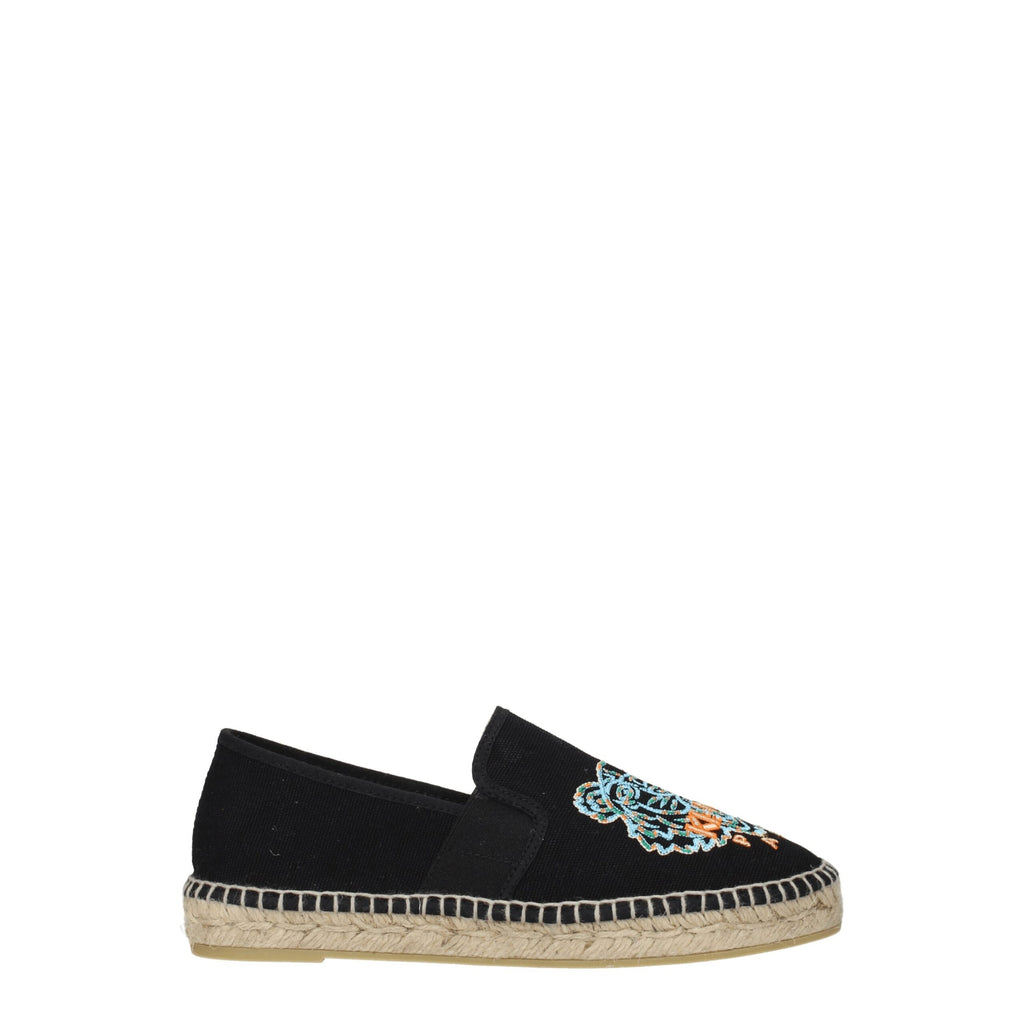 Kenzo Schwarze Stoff-Espadrilles