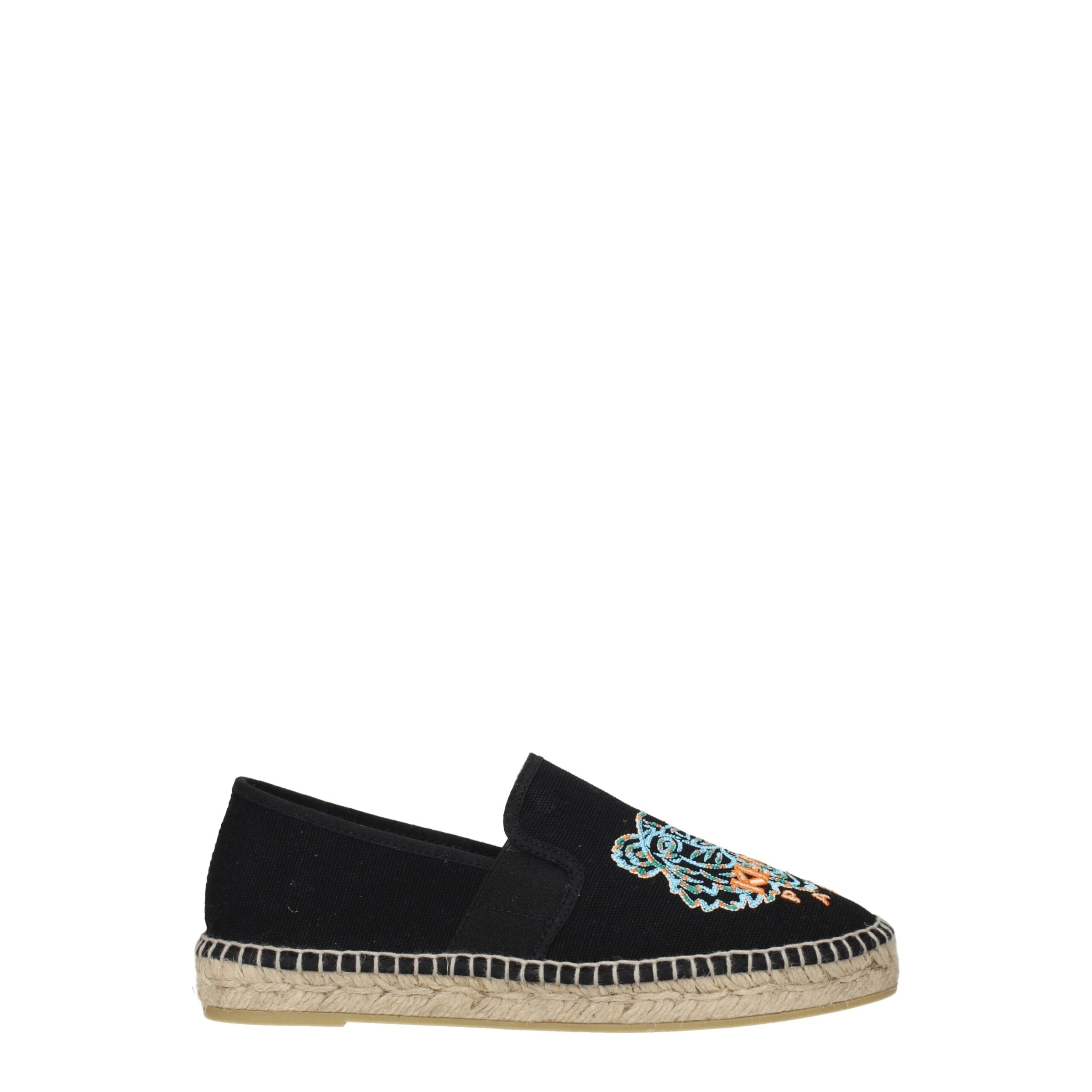 Kenzo Schwarze Stoff-Espadrilles