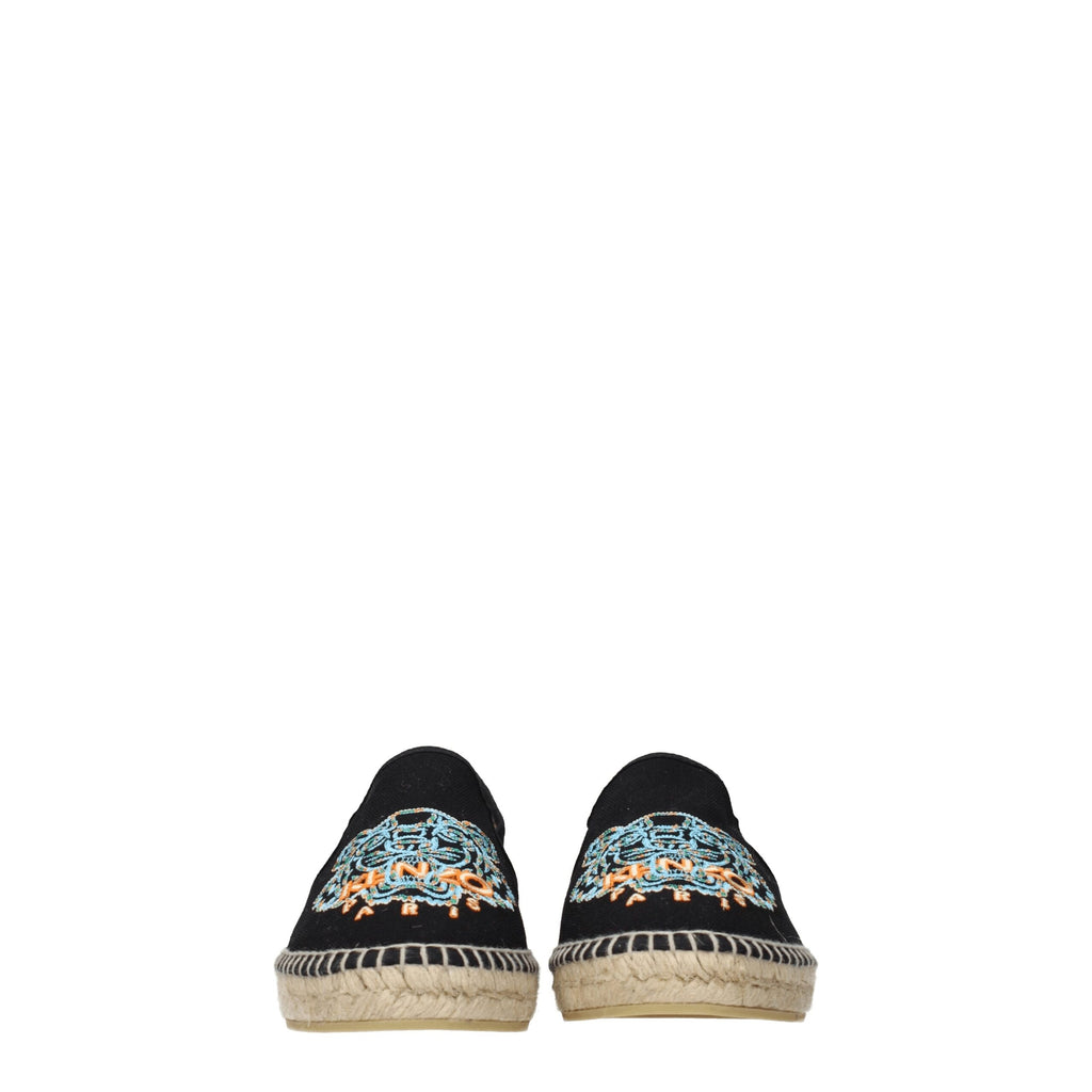Kenzo Schwarze Stoff-Espadrilles