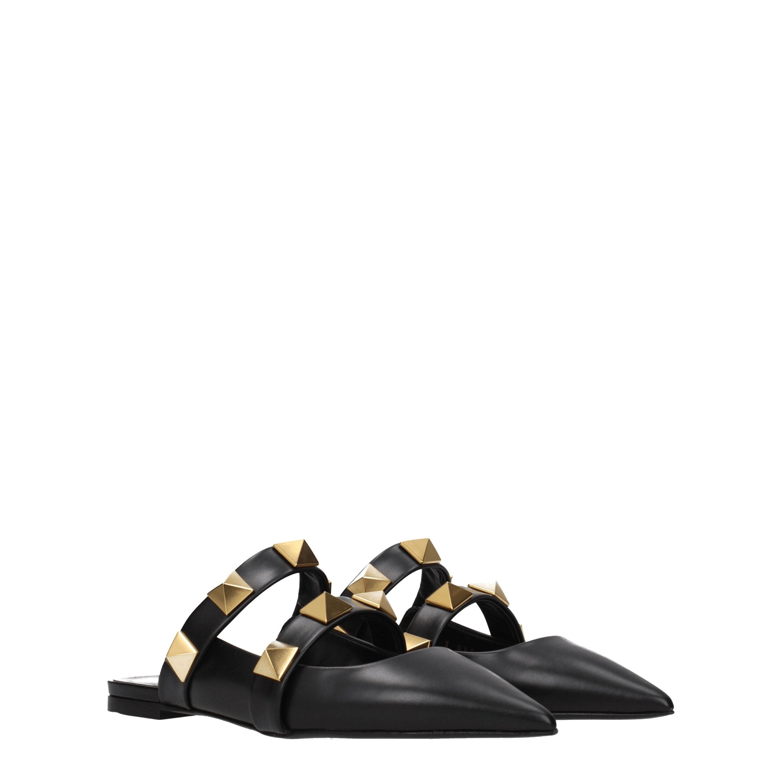 Schwarze Ledersandale von Valentino Garavani