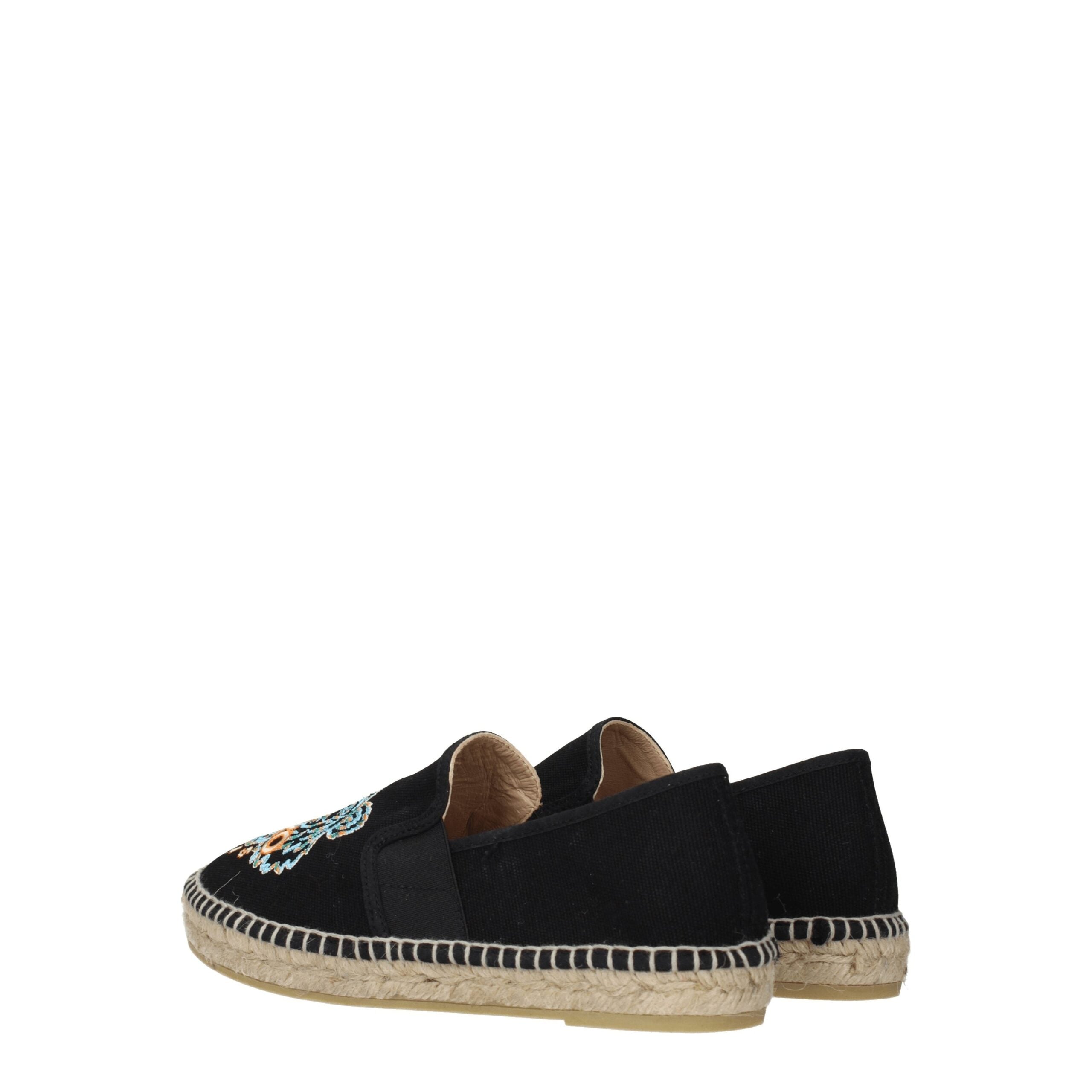 Kenzo Schwarze Stoff-Espadrilles