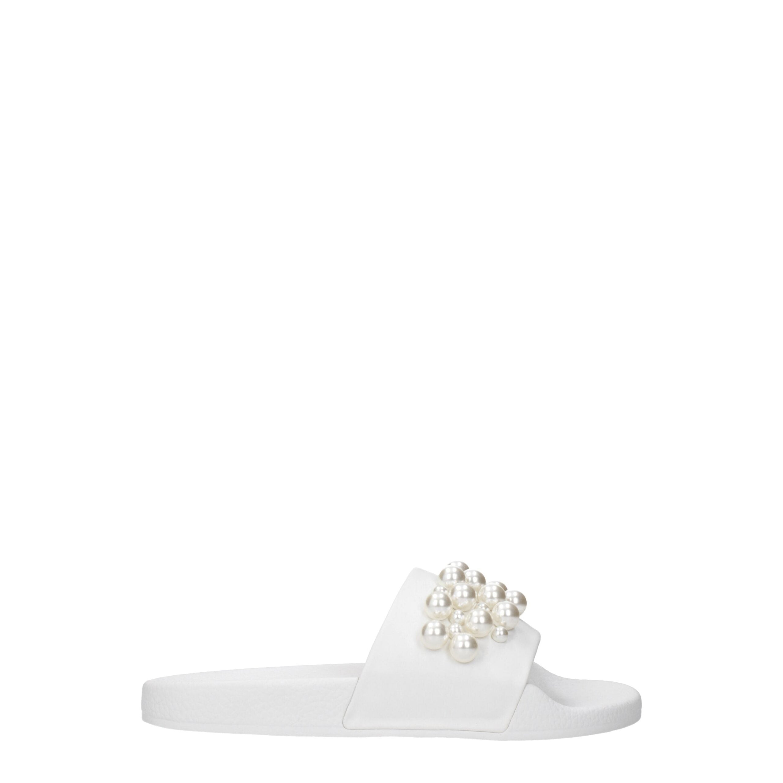 Stuart Weitzman – Weiße Lederslipper