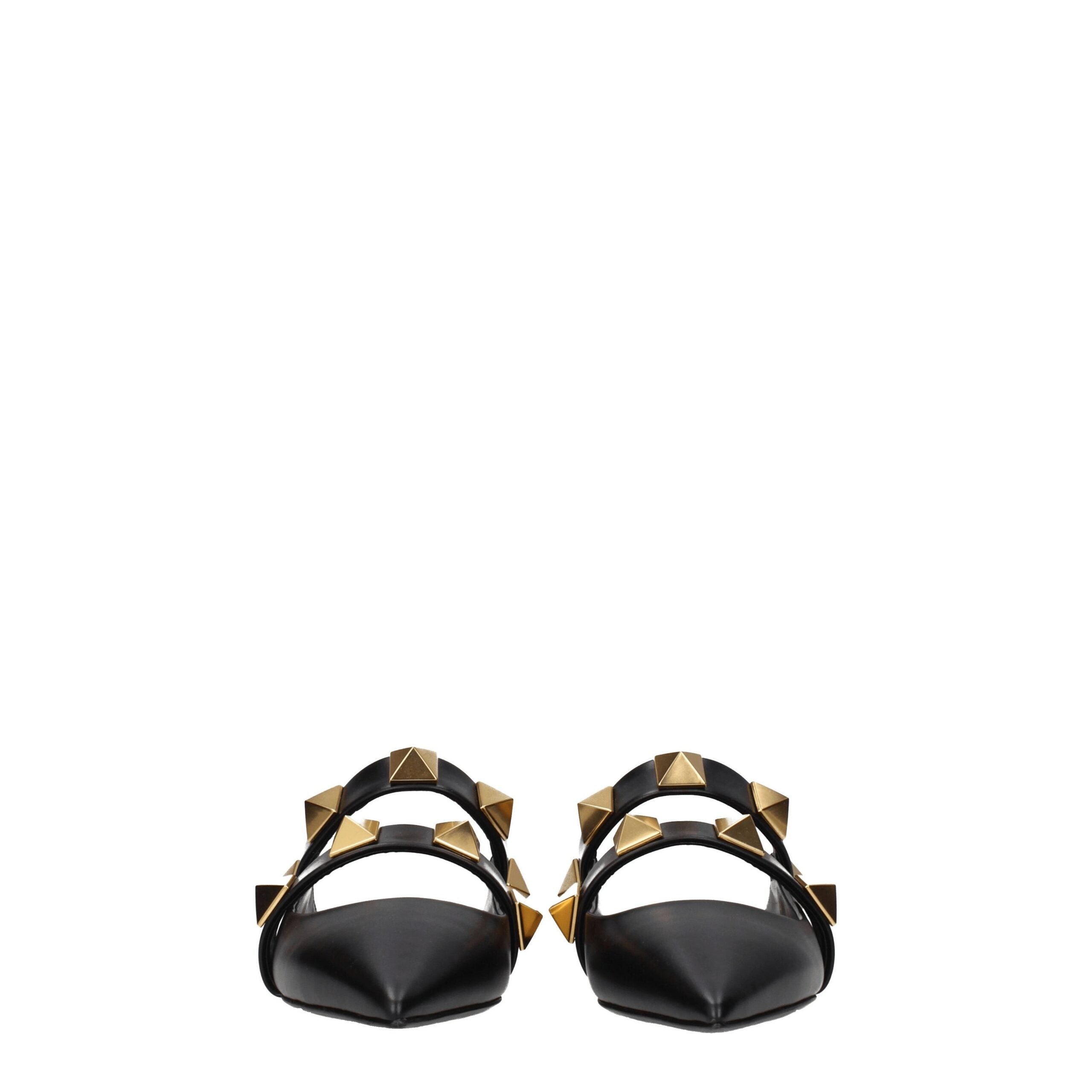 Schwarze Ledersandale von Valentino Garavani