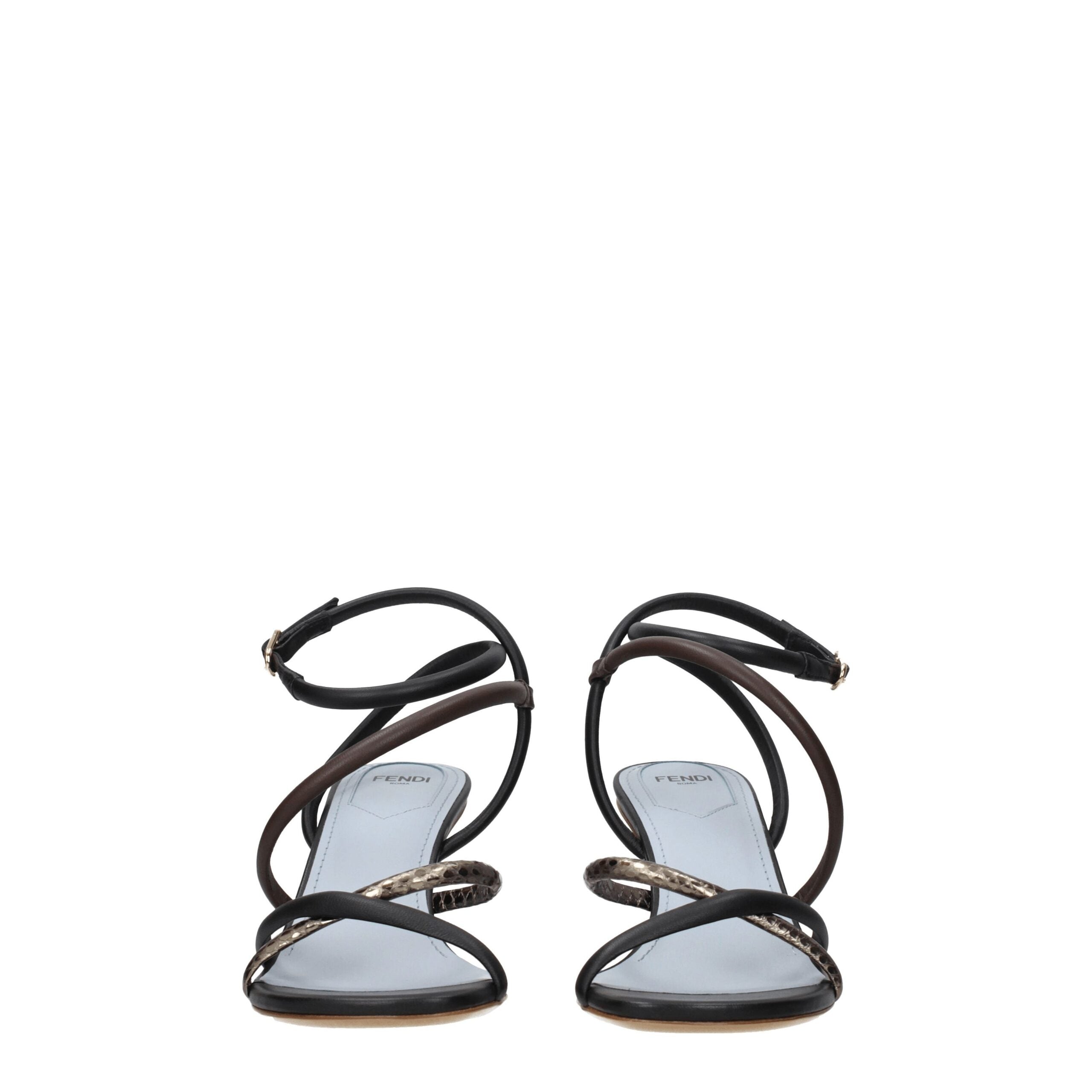 Fendi Mehrfarbige Ledersandale