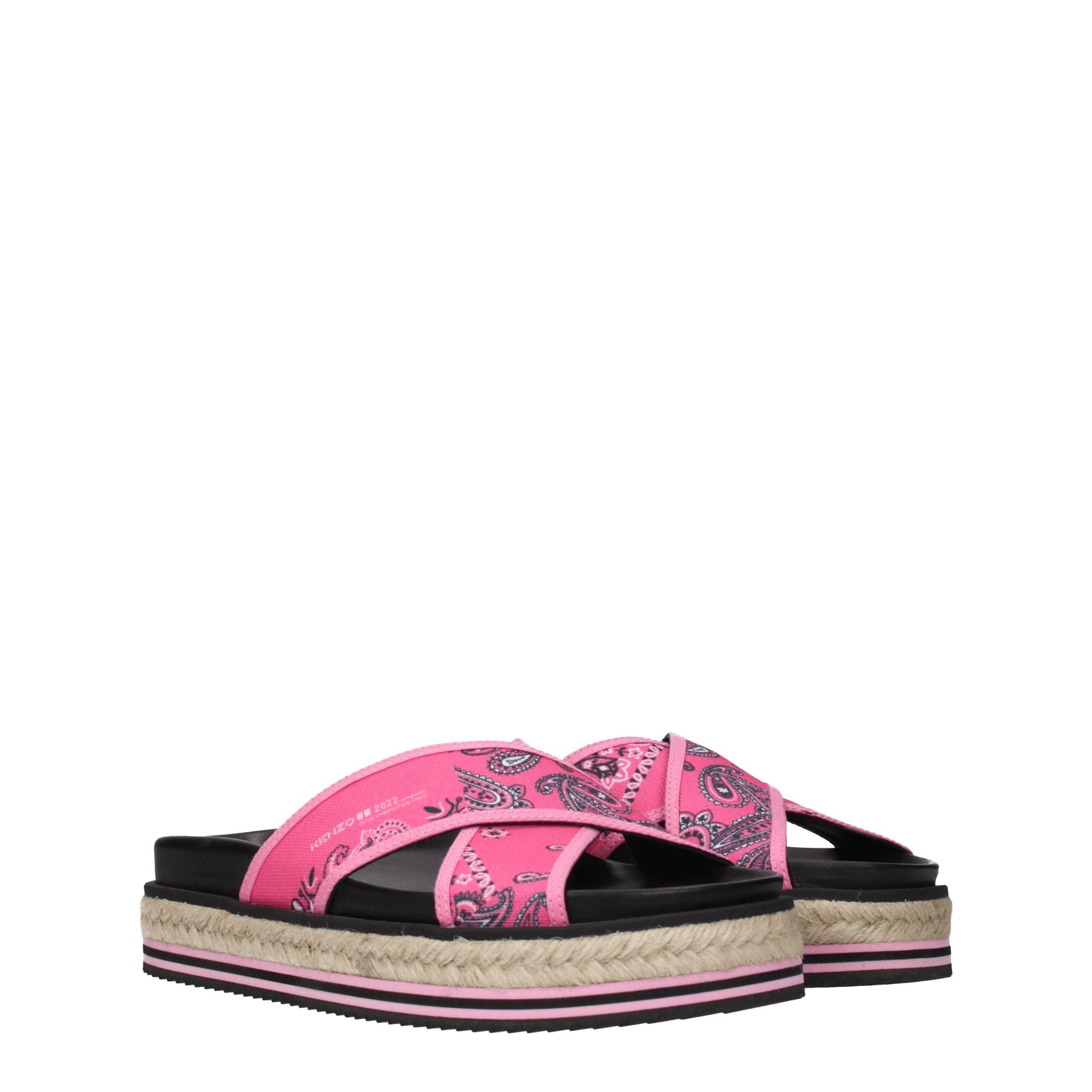 Kenzo – Rosa Stoff-Slipper