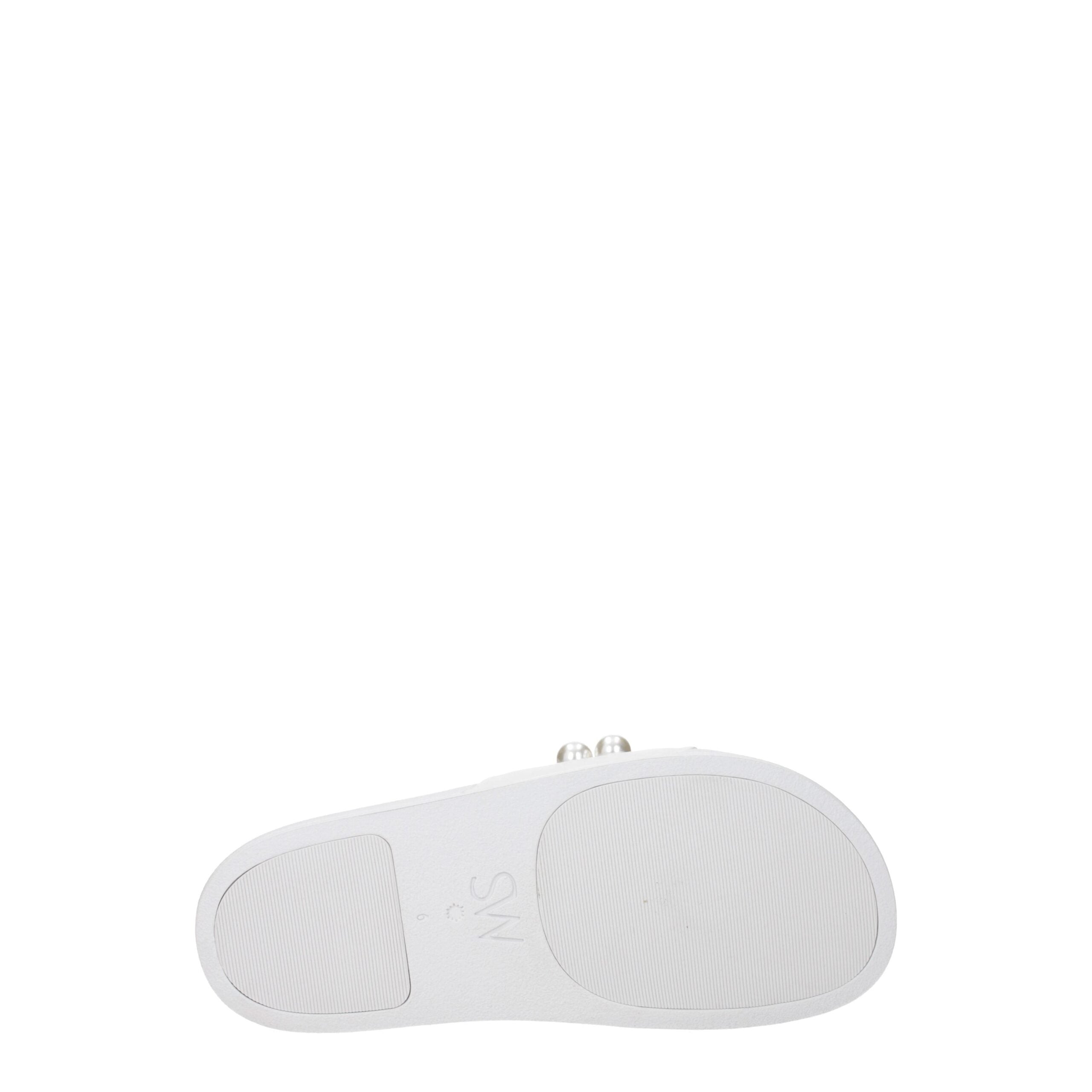 Stuart Weitzman – Weiße Lederslipper
