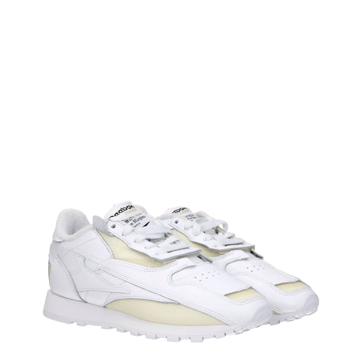 Maison Margiela White Leather Athletic Sneakers