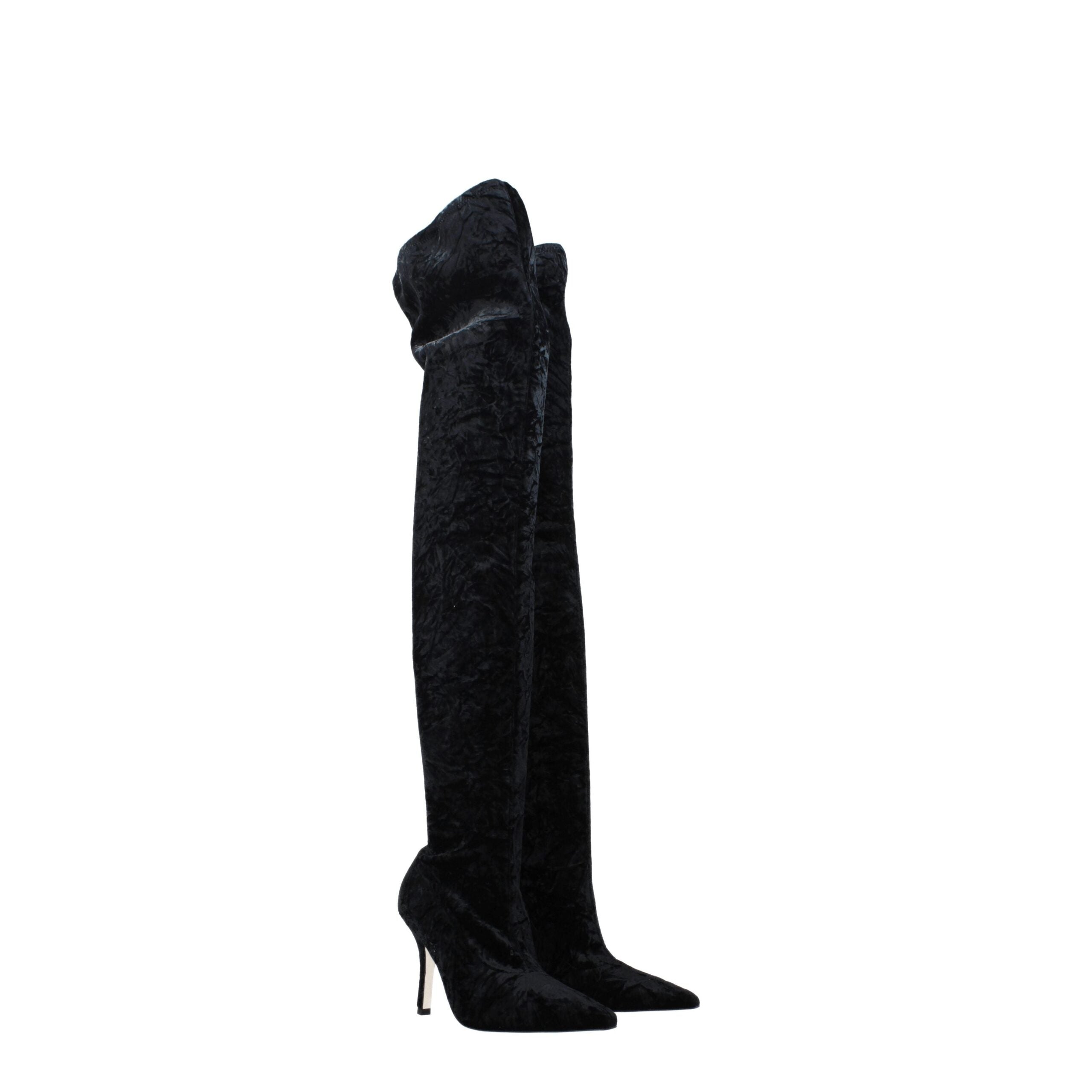 Paris Texas Black Velvet Boot