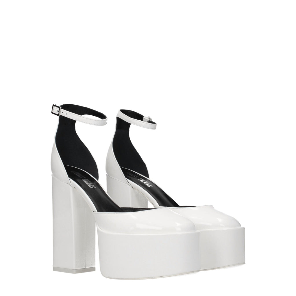 Paris Texas White Leather Sandal
