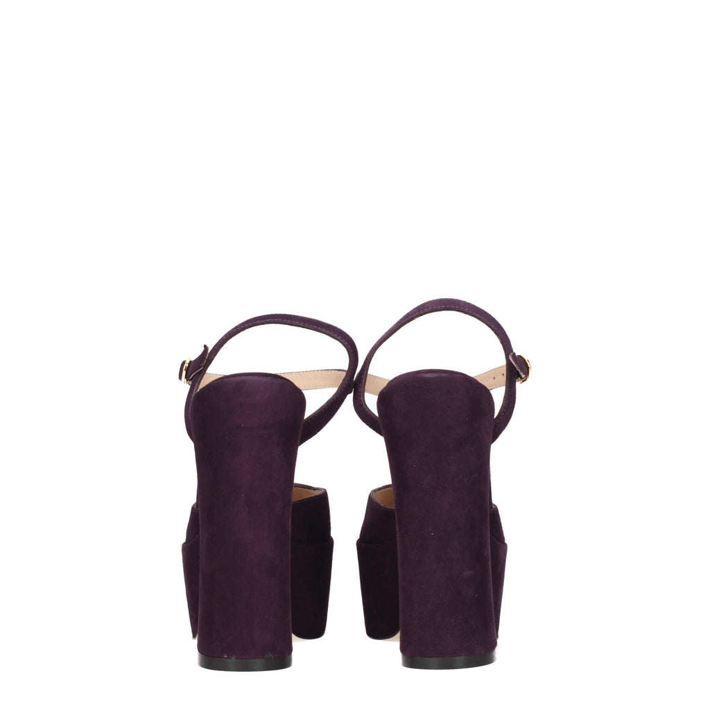 Stuart Weitzman Purple Leather Sandal