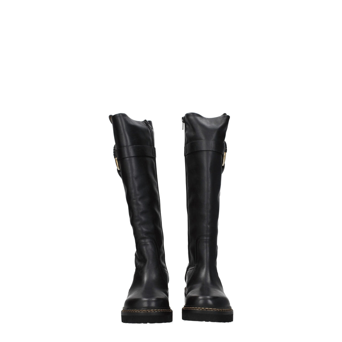 See By Chloé Black Leather Over The Knee
