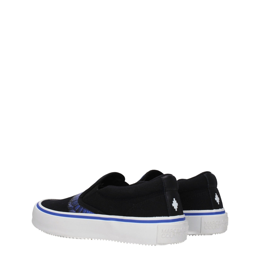 Marcelo Burlon Black Fabric Slip-On Loafers