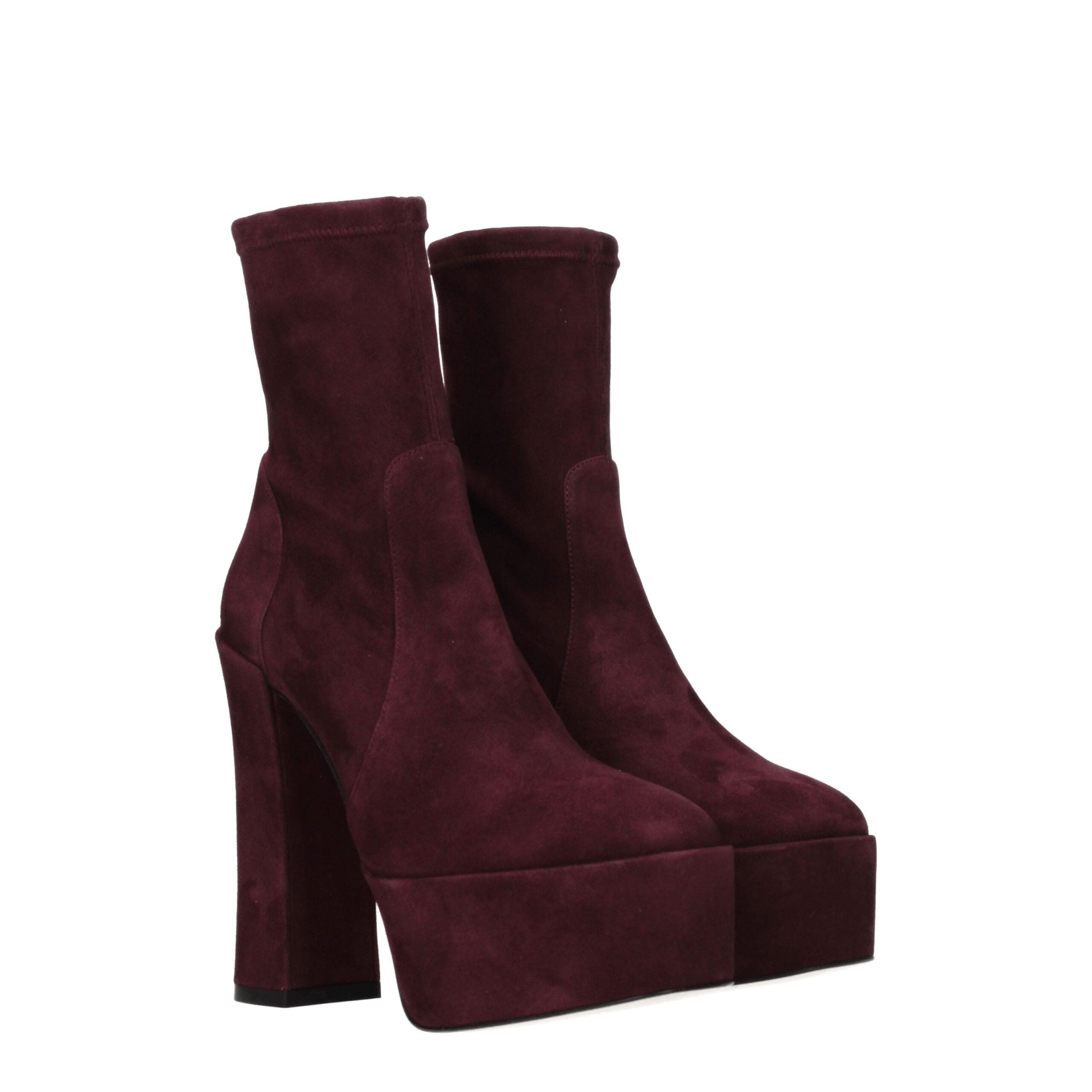 Stuart Weitzman Purple Leather Ankle