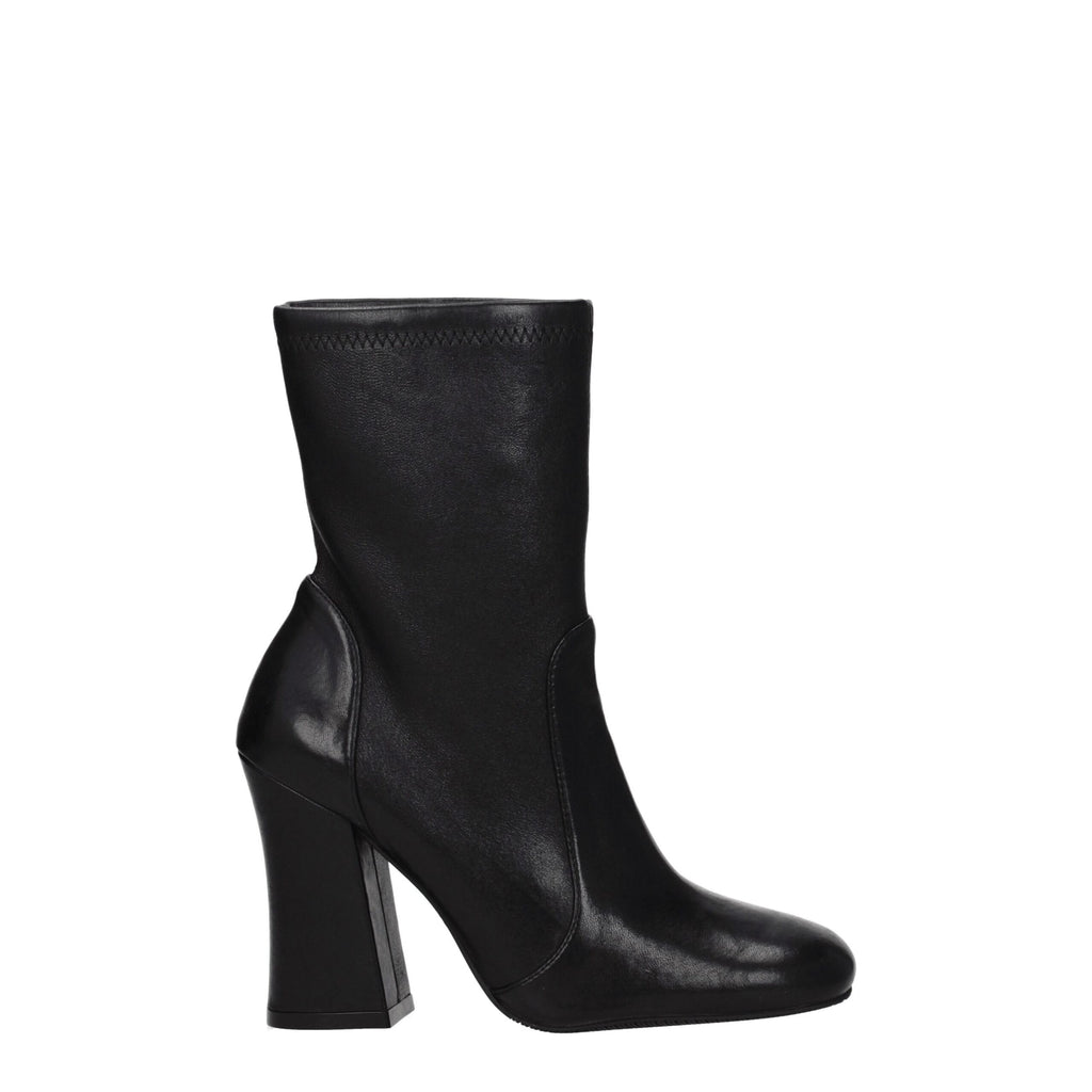 Stuart Weitzman Black Leather Ankle