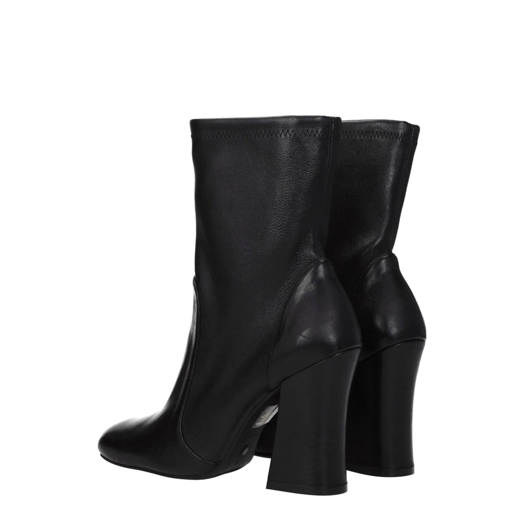 Stuart Weitzman Black Leather Ankle