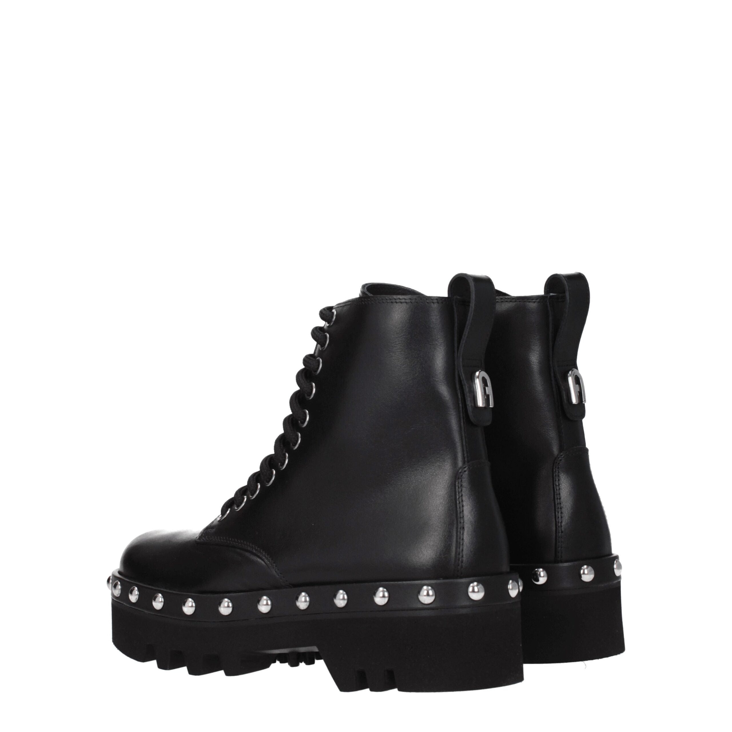 Furla Black Leather Ankle