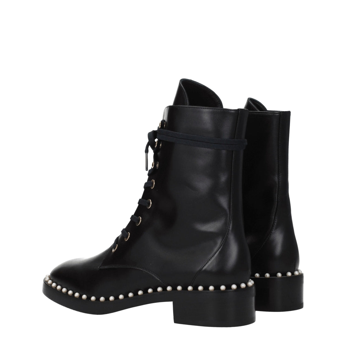 Stuart Weitzman Black Leather Ankle Boots