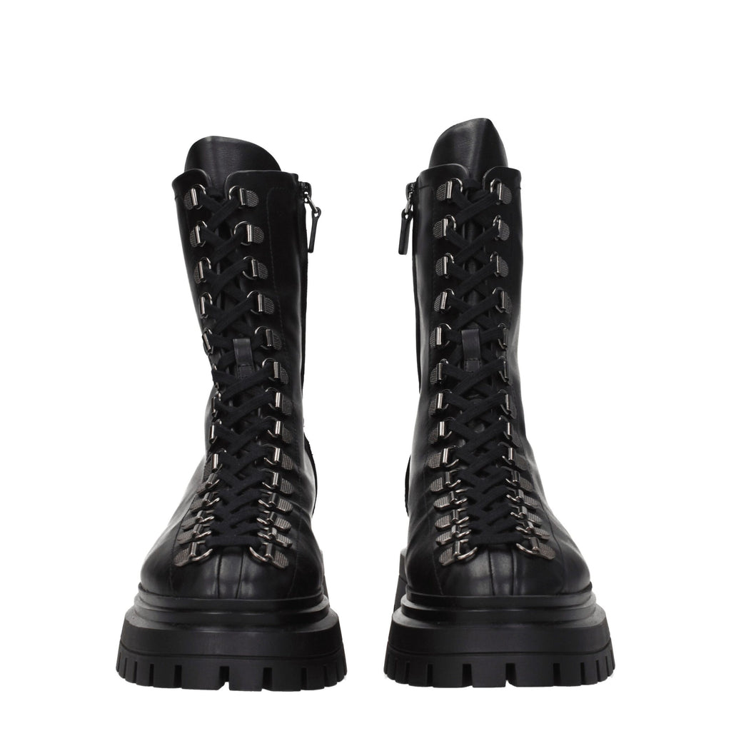 Stuart Weitzman Black Leather Ankle