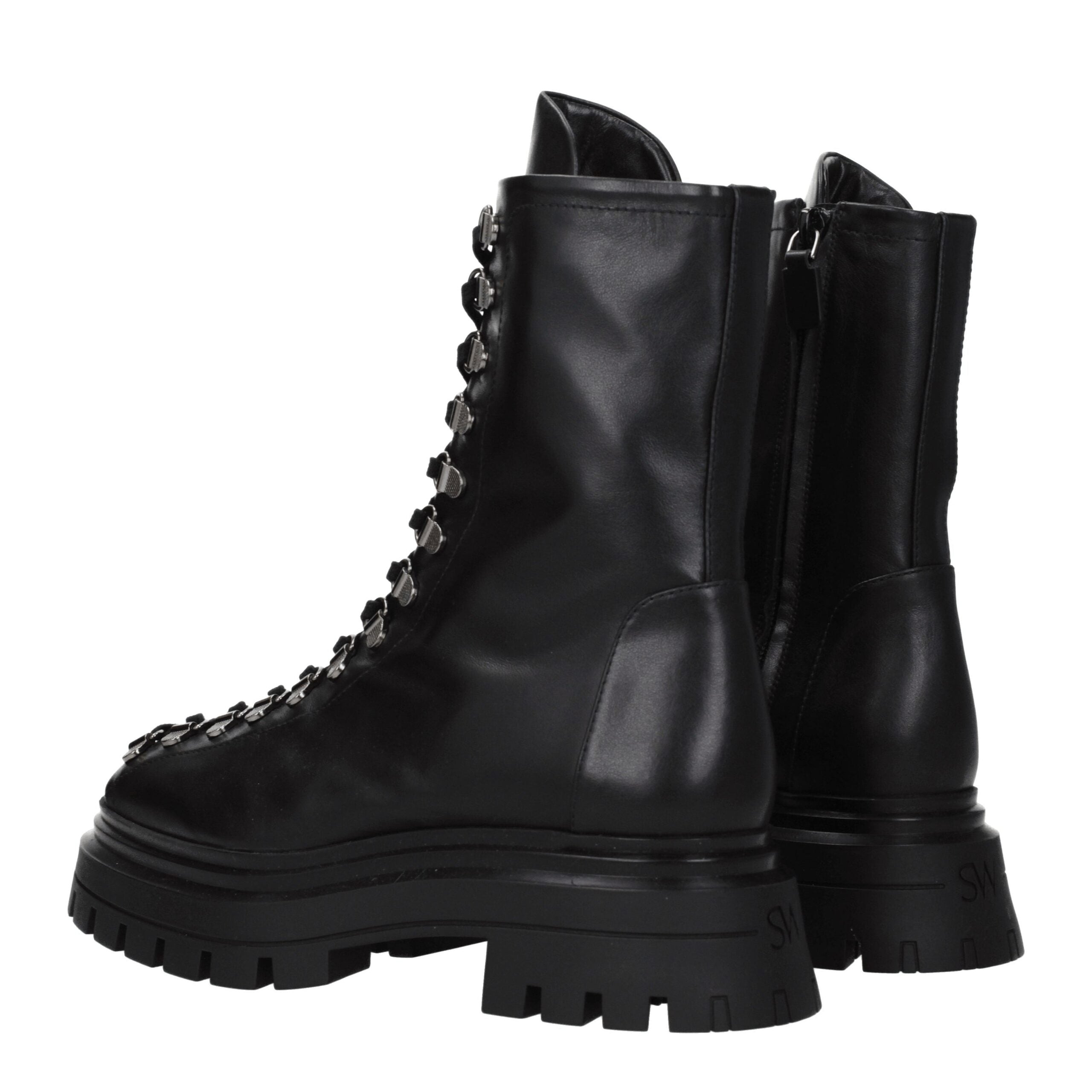 Stuart Weitzman Black Leather Ankle