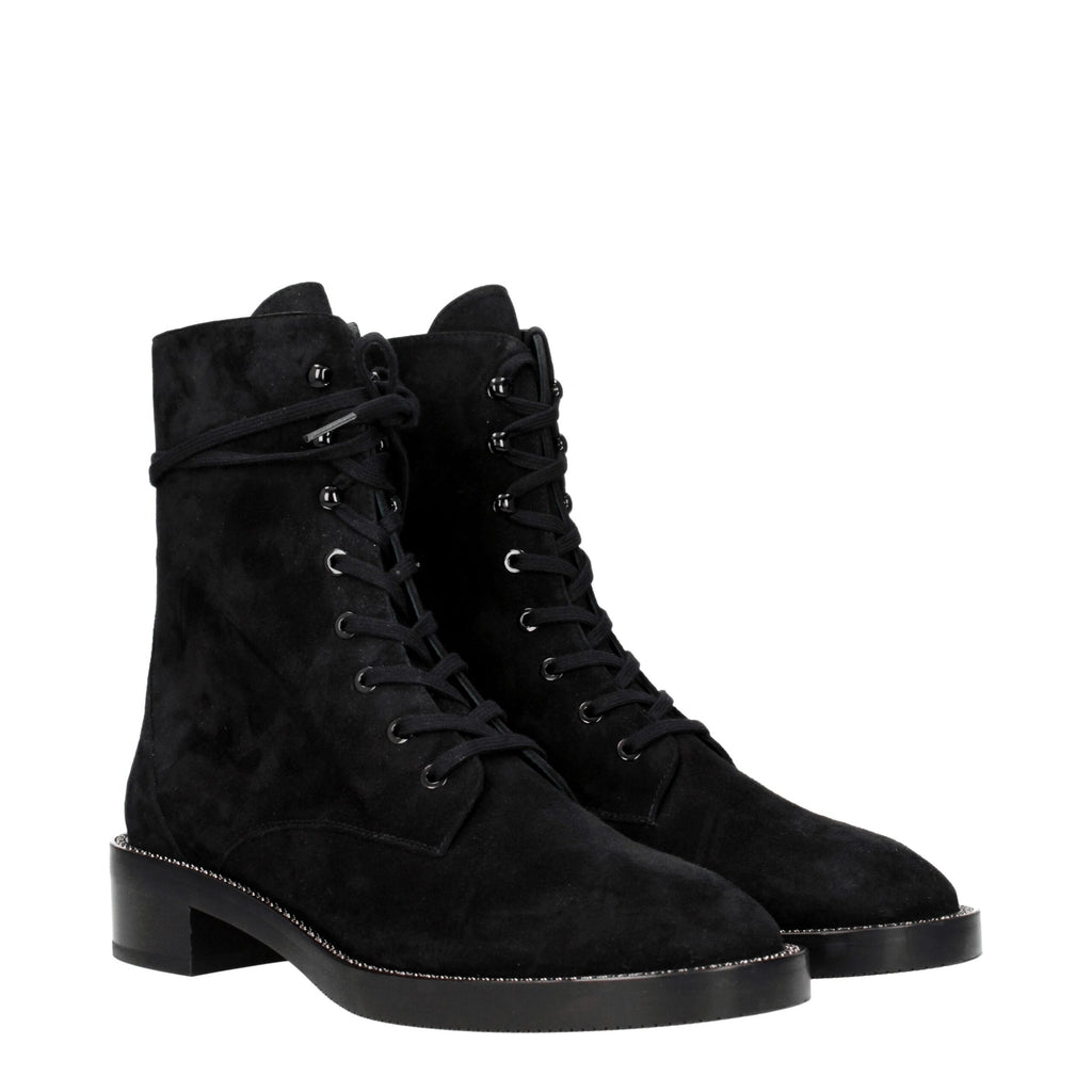 Stuart Weitzman Black Leather Ankle
