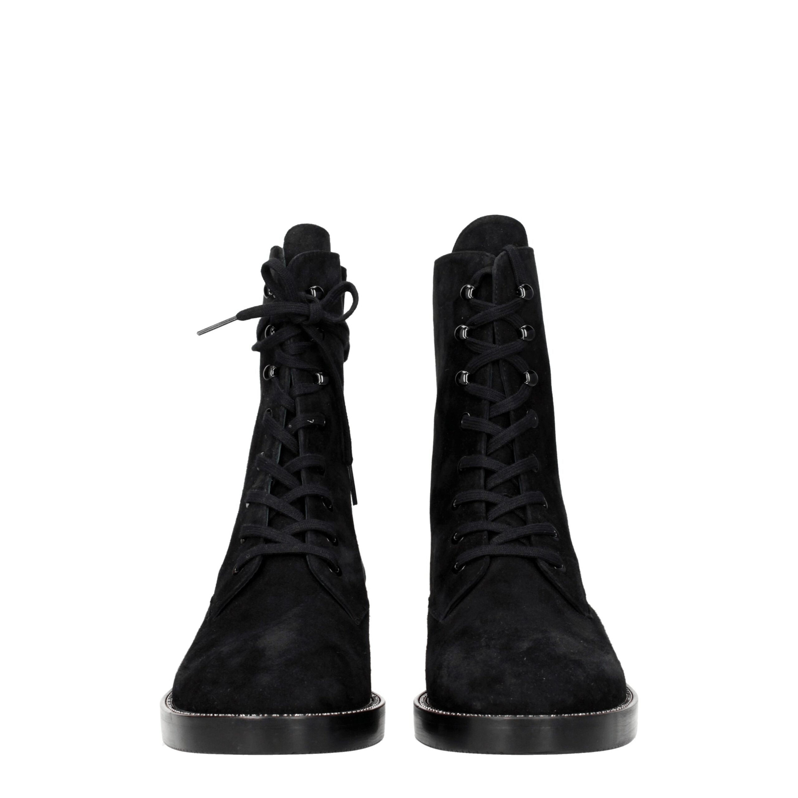 Stuart Weitzman Black Leather Ankle