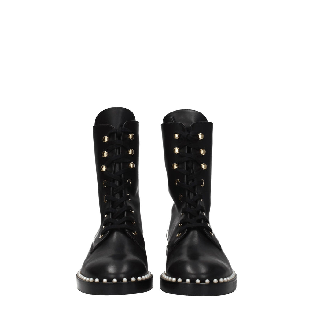 Stuart Weitzman Black Leather Ankle