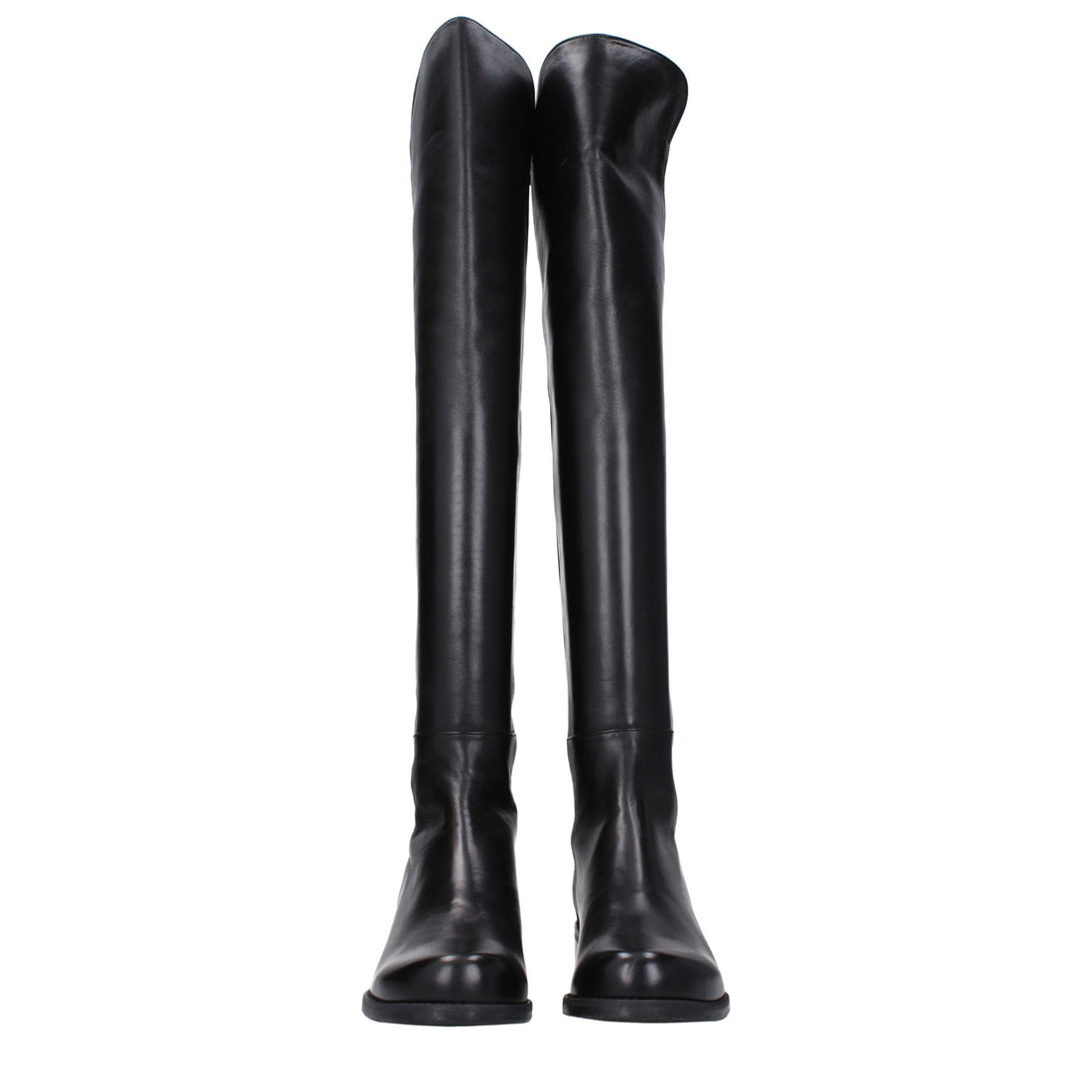 Stuart Weitzman Black Leather Over The Knee