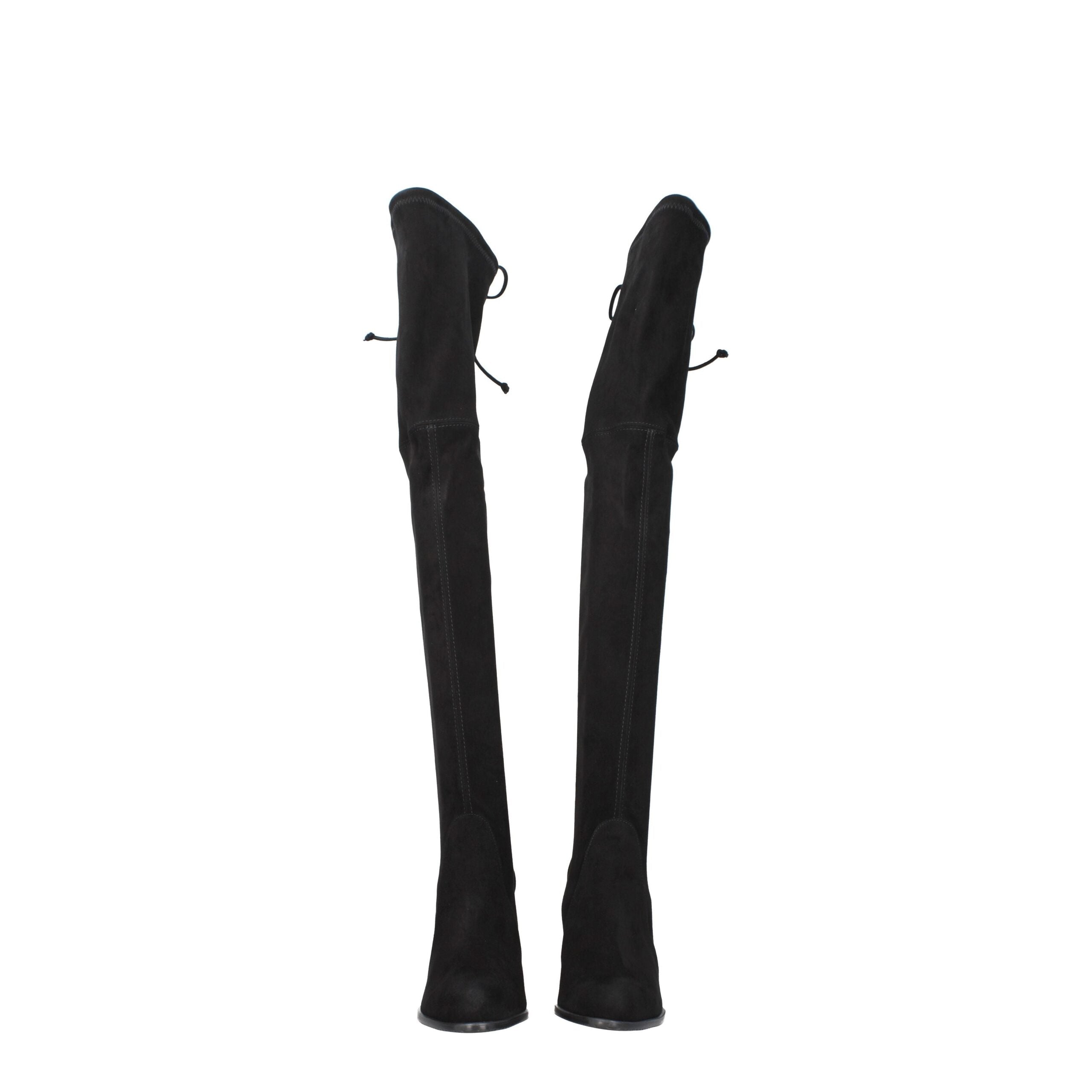 Stuart Weitzman Black Leather Over The Knee