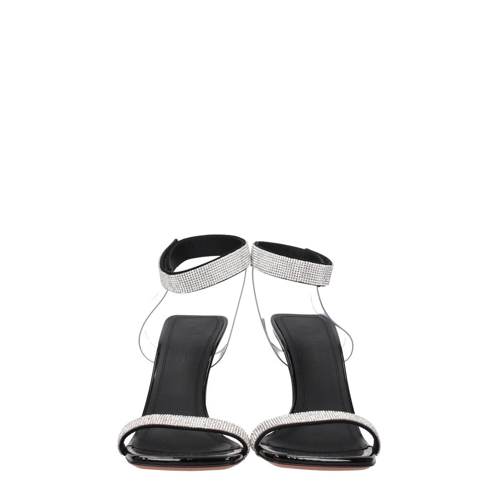 Amina Muaddi Black Crystals Sandal