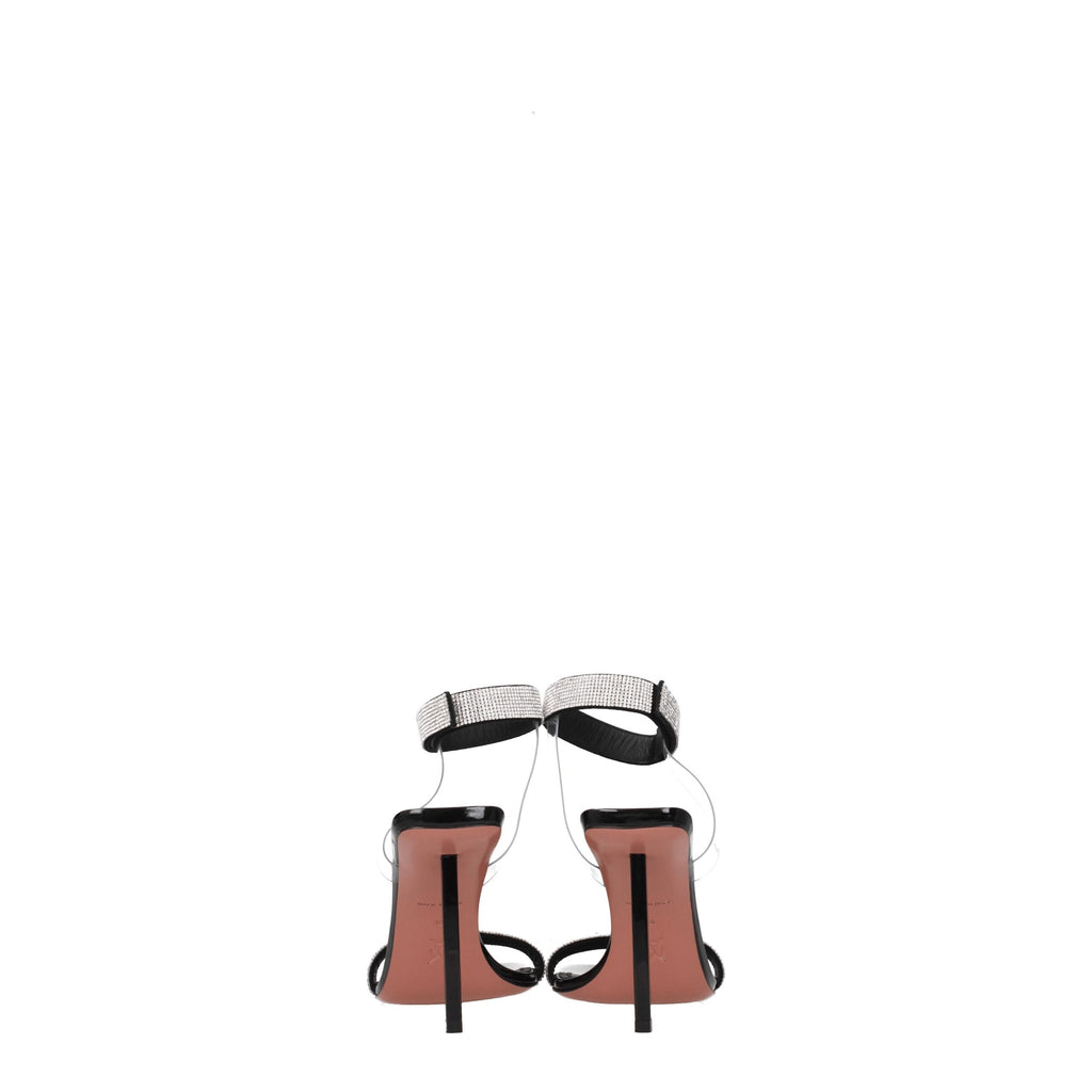 Amina Muaddi Black Crystals Sandal