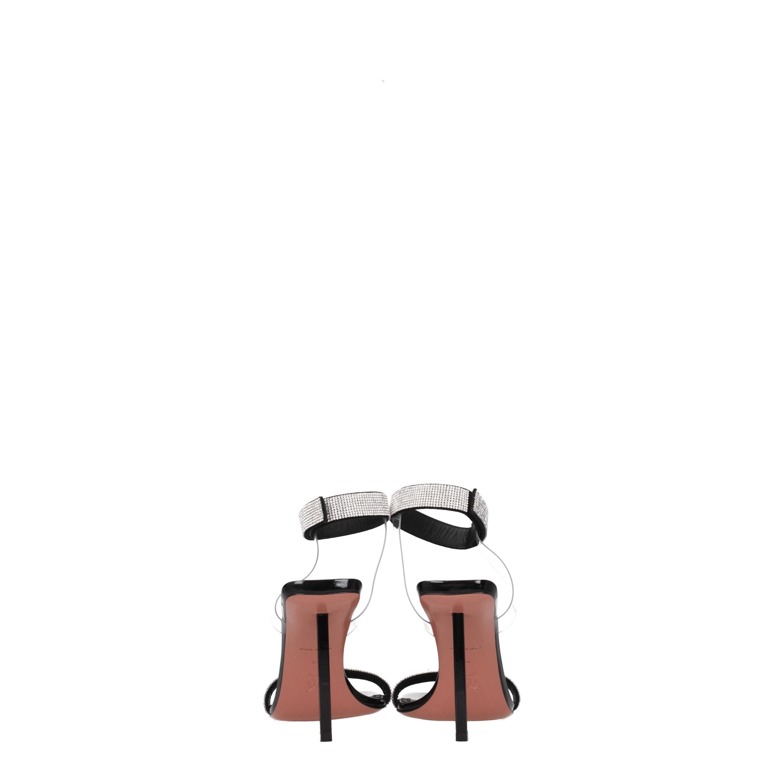 Amina Muaddi Black Crystals Sandal